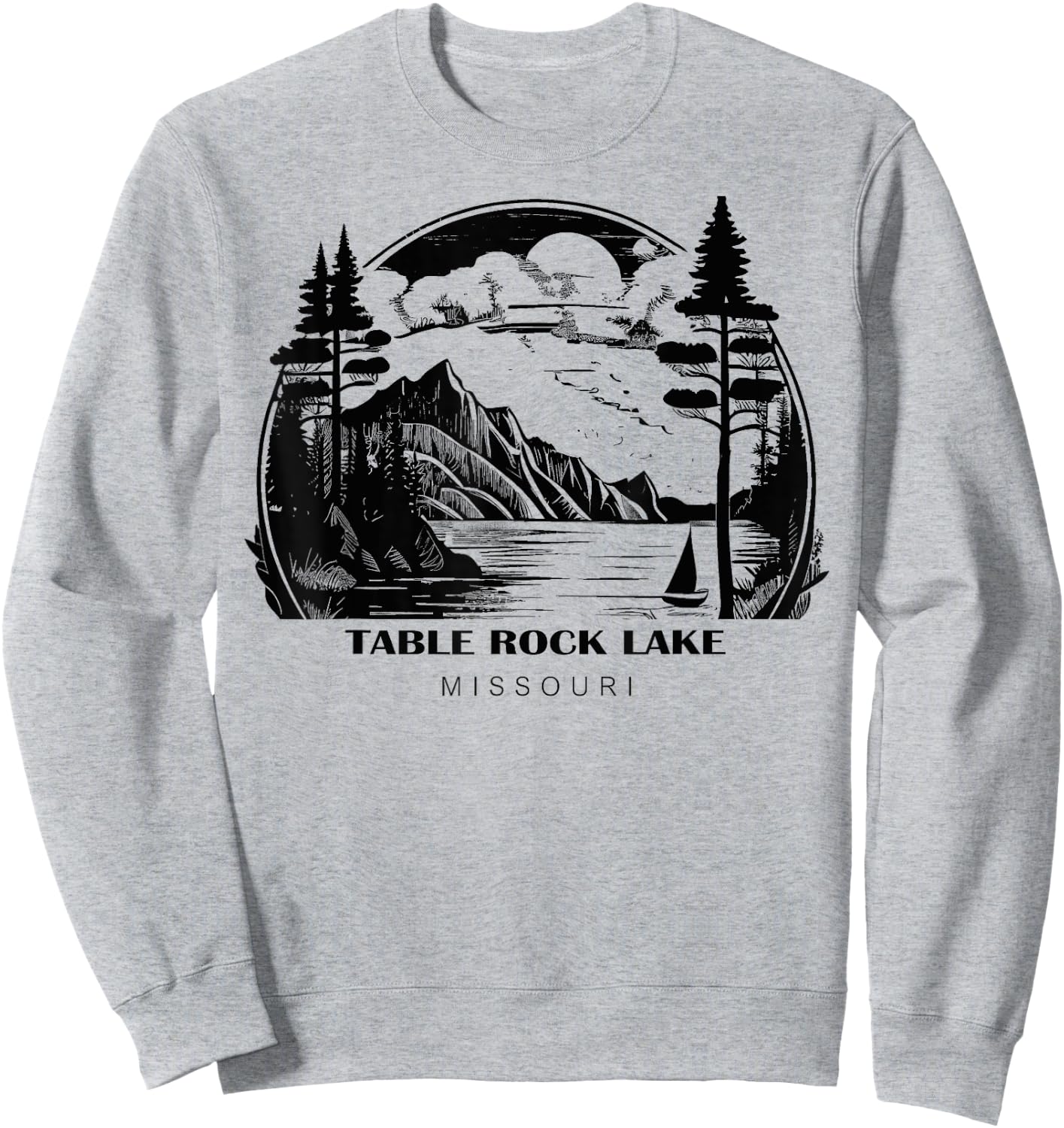 Table Rock Lake Missouri Sweatshirt - Sweatshirt | Ash