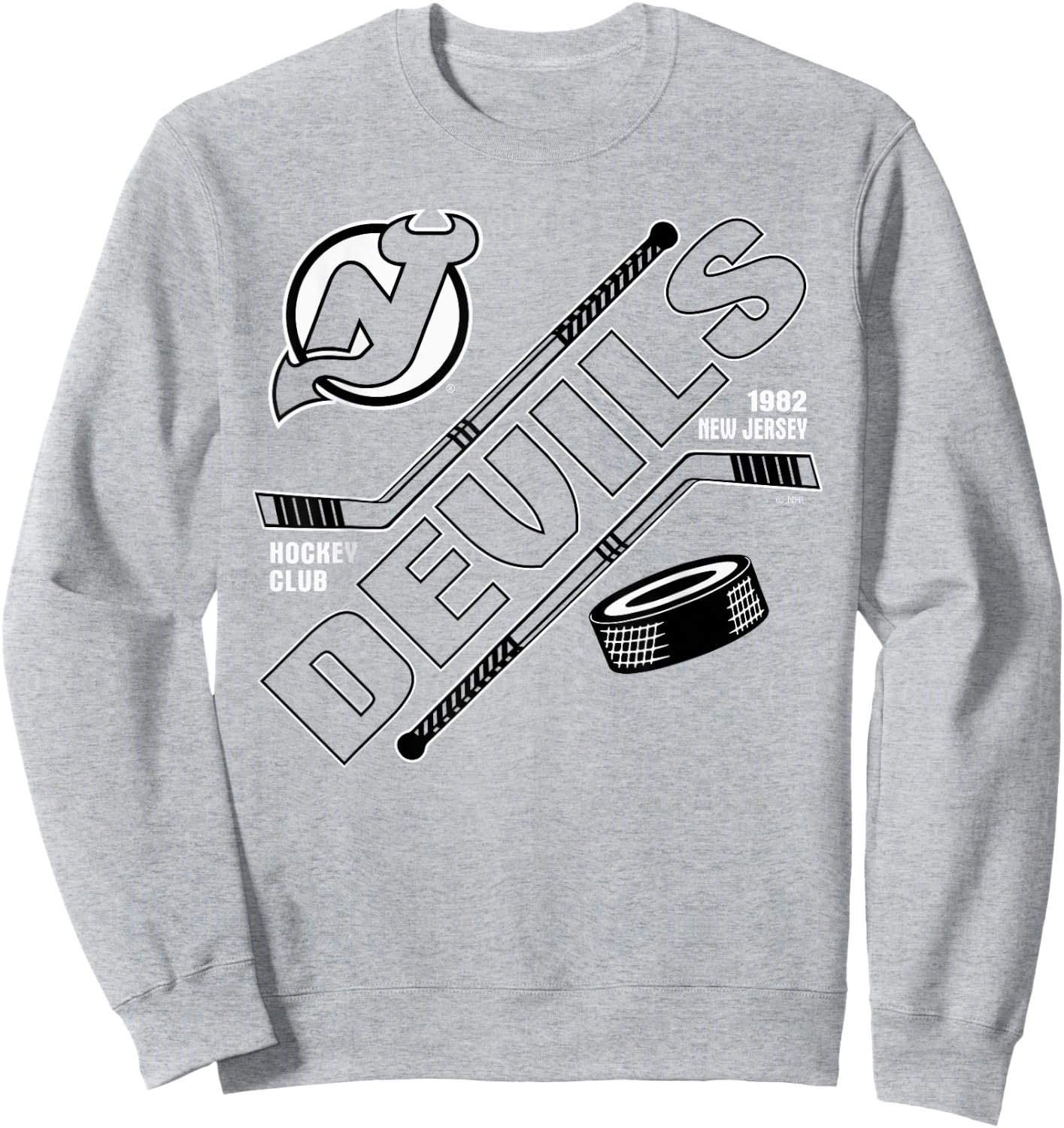 New Jersey Devils Force Red Officially Licensed Sweatshirt - Sweatshirt | Ash