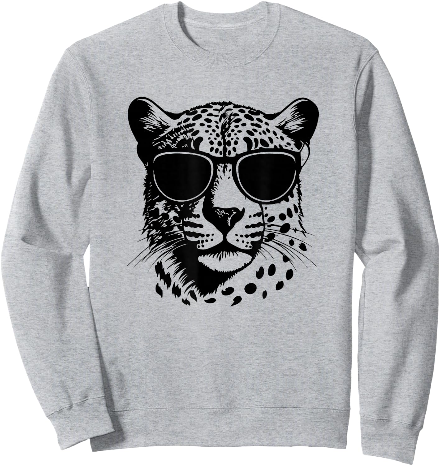 Funny Sunglasses Savanah Cheetah Lover Sweatshirt - Sweatshirt | Ash