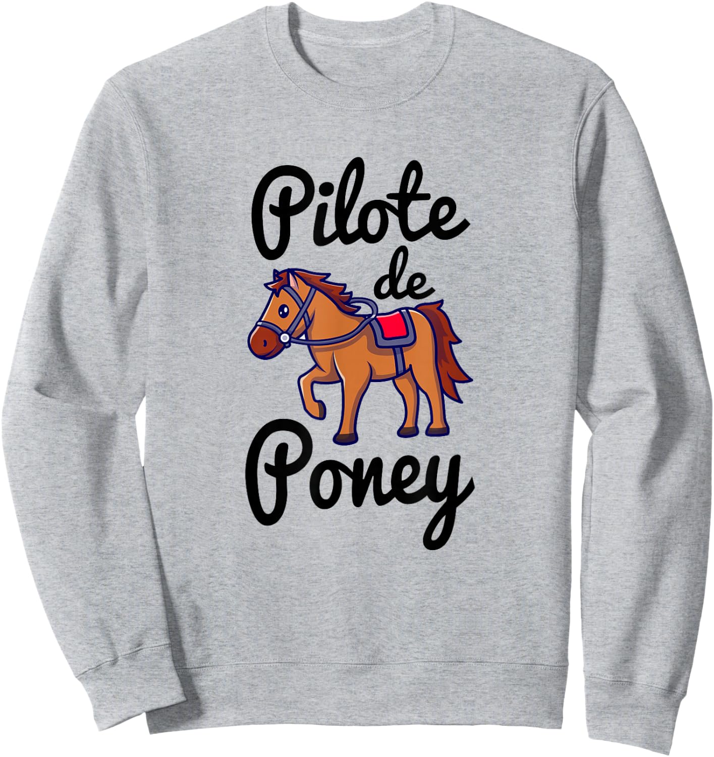 Pony Pilot T Shirt Riding Horse Sweatshirt - Sweatshirt | Ash