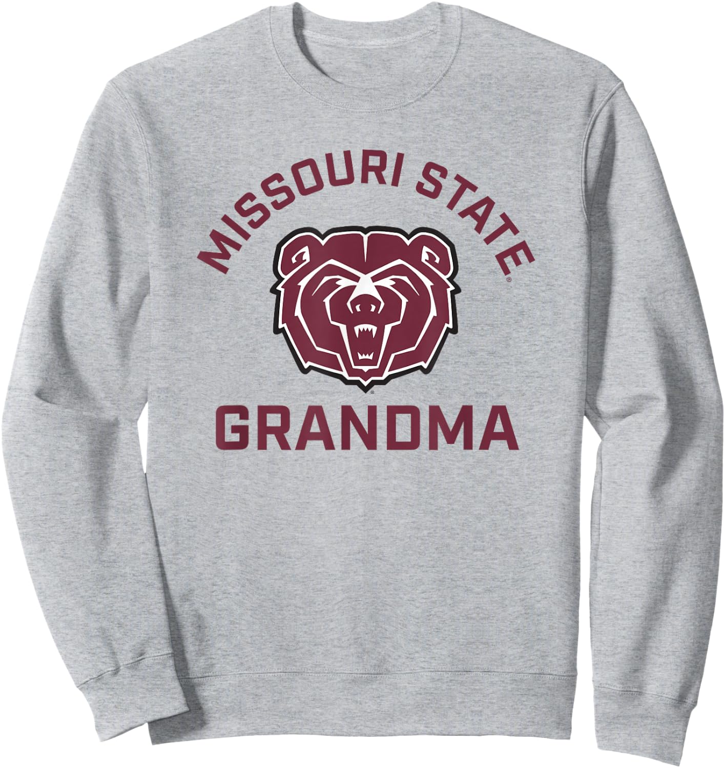 Missouri State University MSU Bears Arched Grandma Sweatshirt - Sweatshirt | Ash