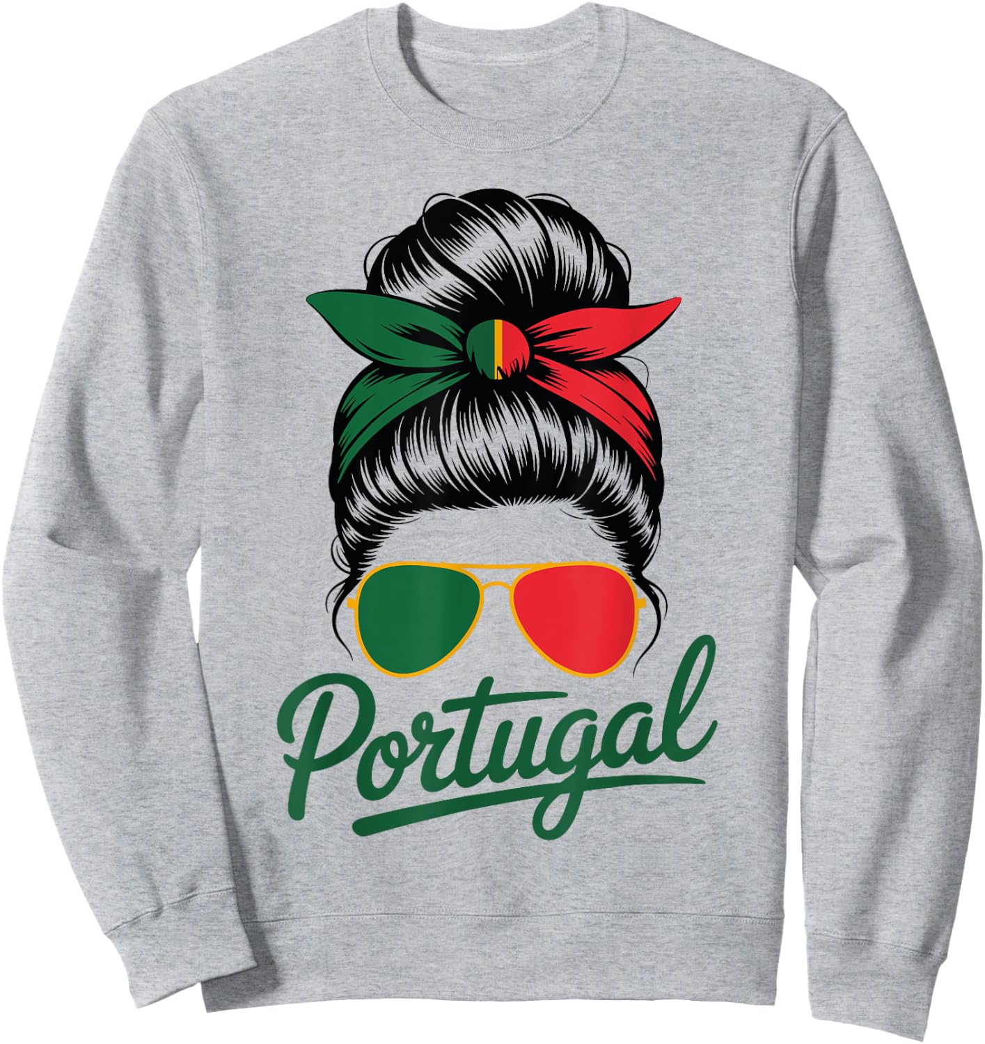 Portuguese Proud – Gift Women Portugal Flag Fun Sweatshirt - Sweatshirt | Ash