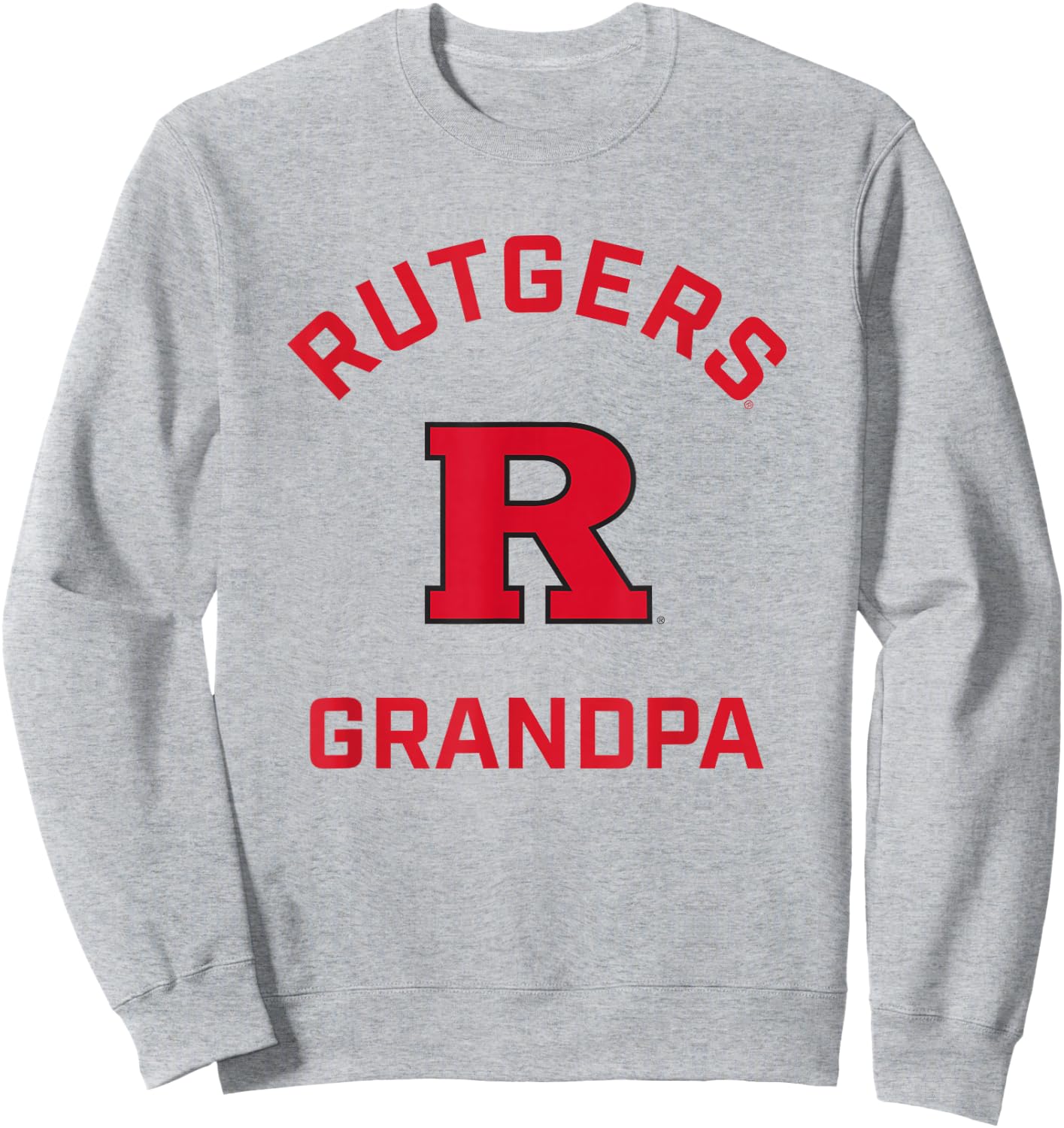 Rutgers University Scarlet Knights Arched Grandpa Sweatshirt - Sweatshirt | Ash