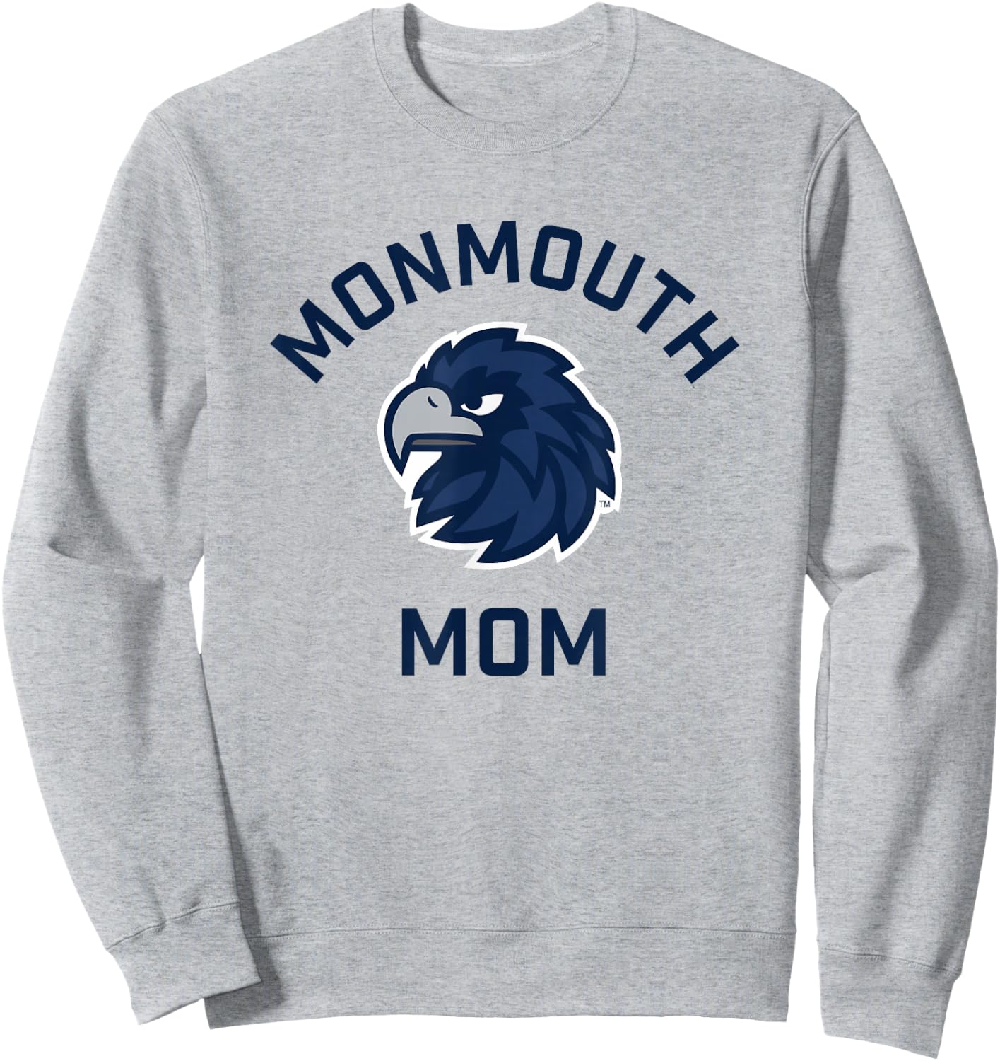 Monmouth University Hawks Arched Mom Sweatshirt - Sweatshirt | Ash