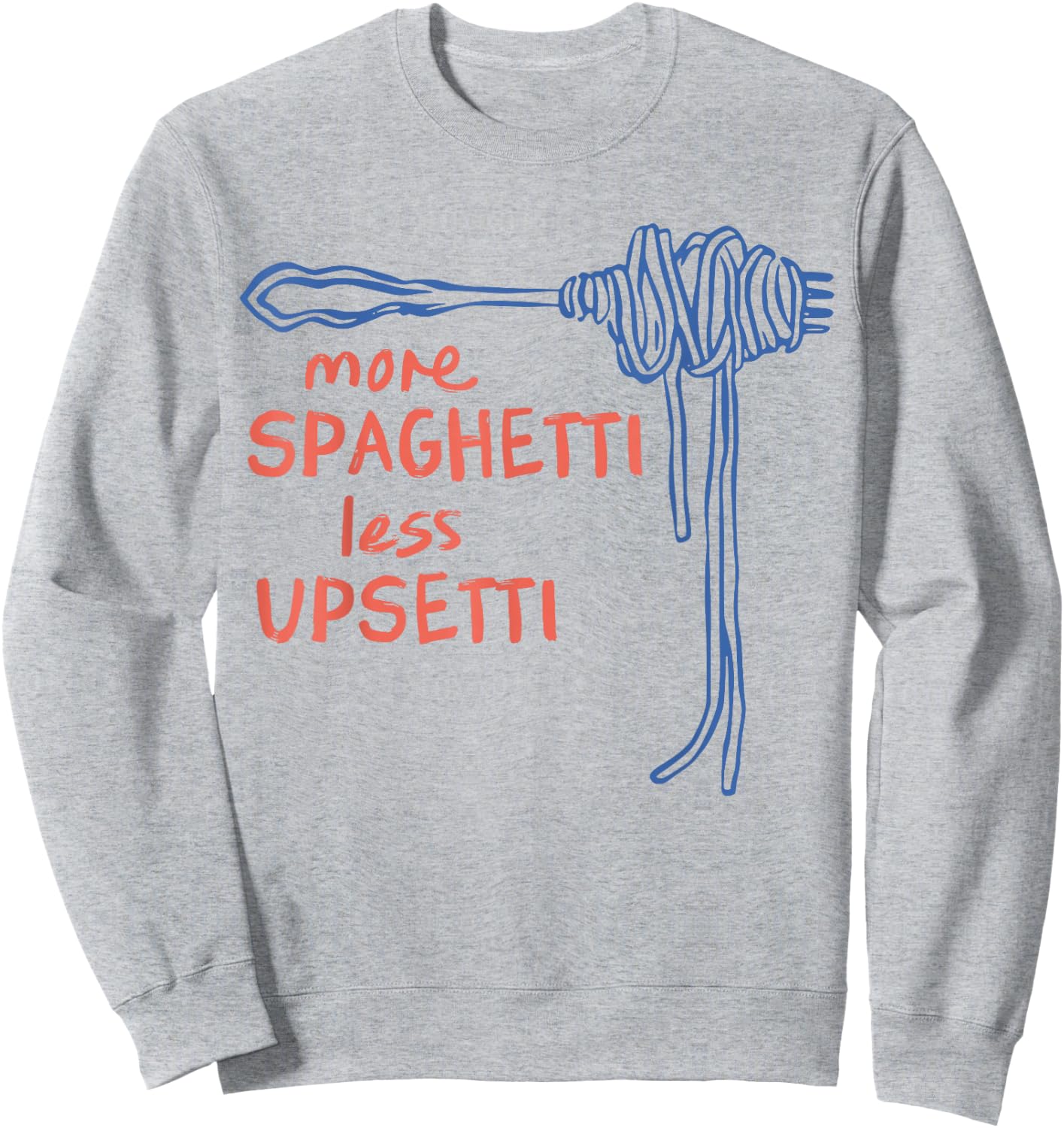 Spaghetti Graphic Funny Food Humour , White Sweatshirt - Sweatshirt | Ash