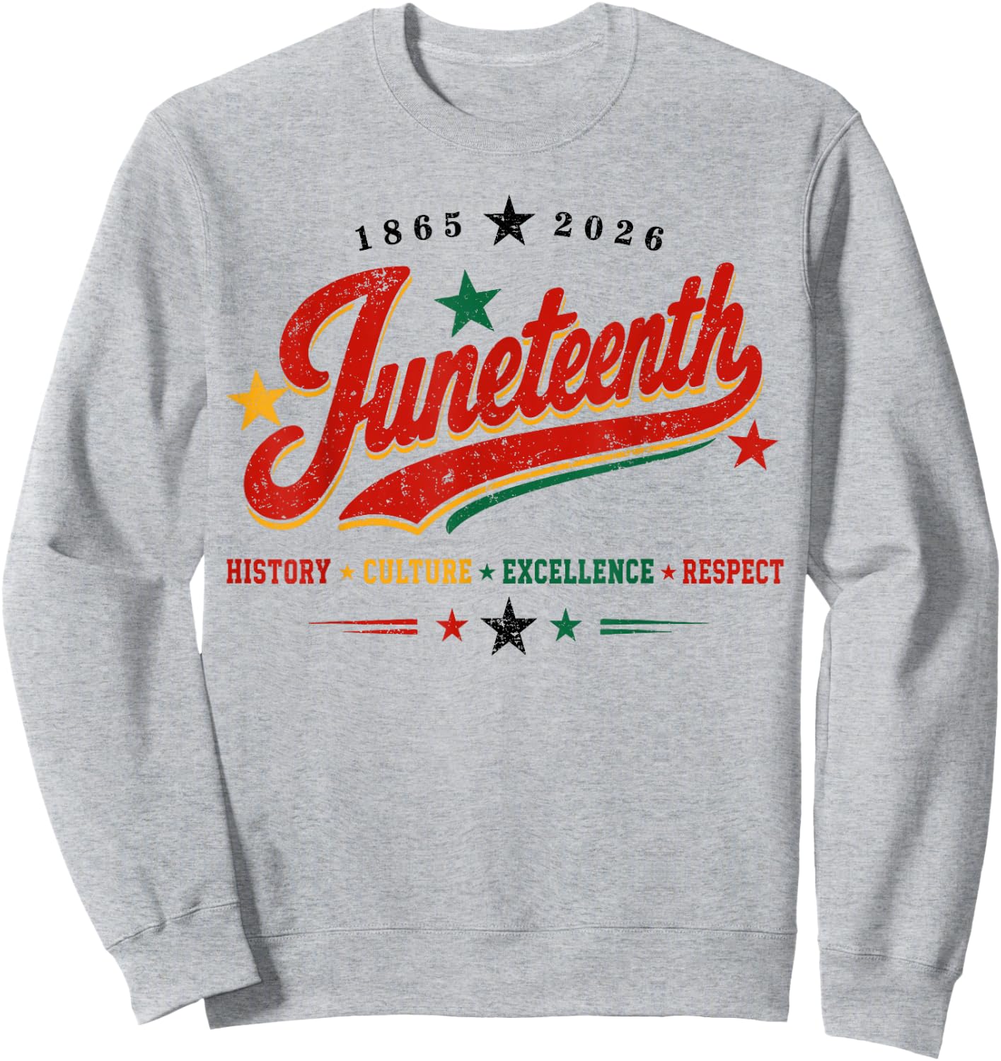 Juneteenth Free-ish 1865 2026 African American Pride Sweatshirt - Sweatshirt | Ash