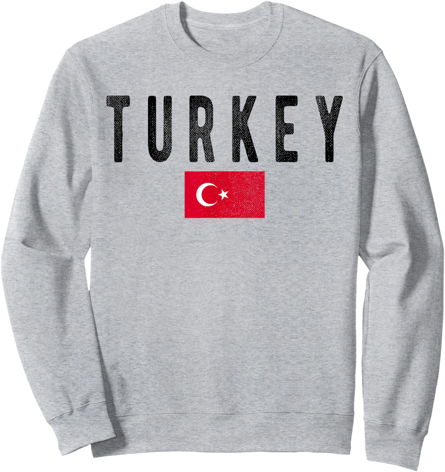 Turkey Country Flag - Souvenir Turkey Sweatshirt - Sweatshirt | Ash