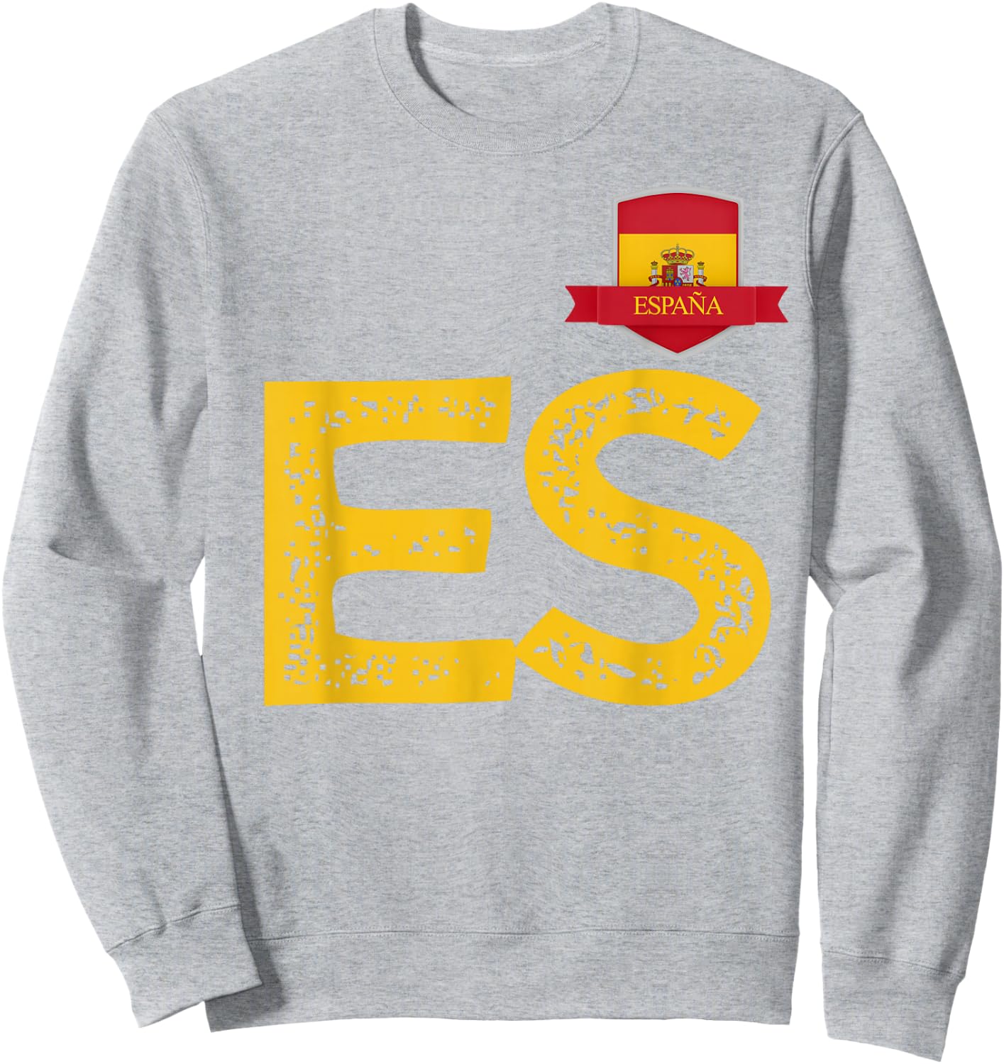 Spanien España Menschenflagge Buchstaben E und S Spanien España Sweatshirt - Sweatshirt | Ash