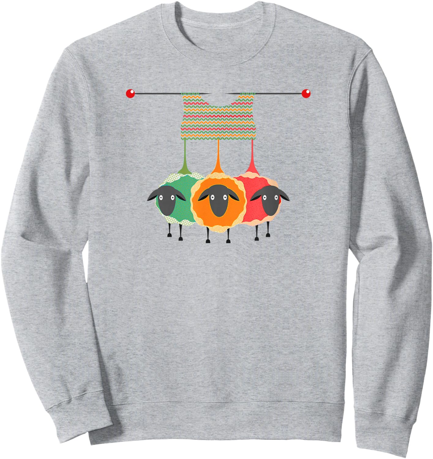 Funny Knitting Knitters Yarn Gift Sweatshirt - Sweatshirt | Ash