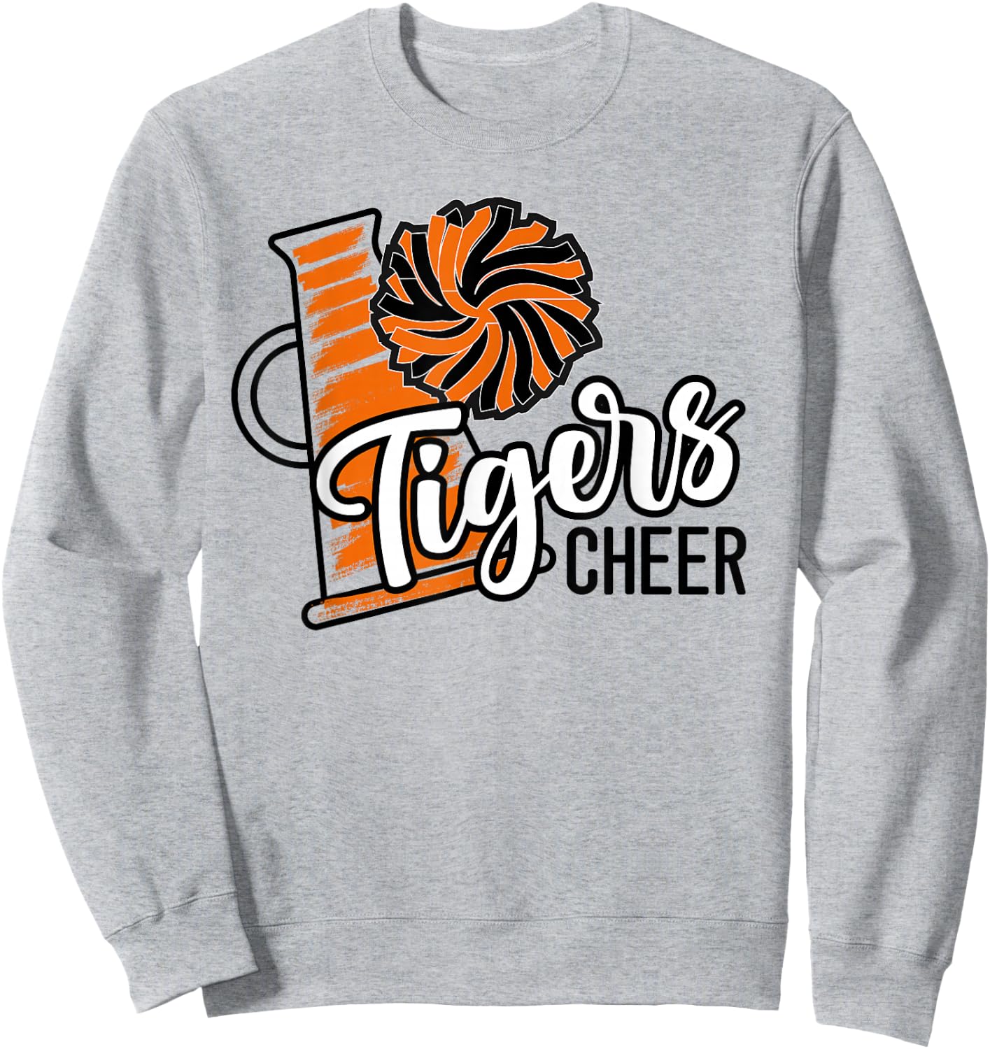 Tigers Cheer Orange Black cheerleading school spirit girls Sweatshirt - Sweatshirt | Ash