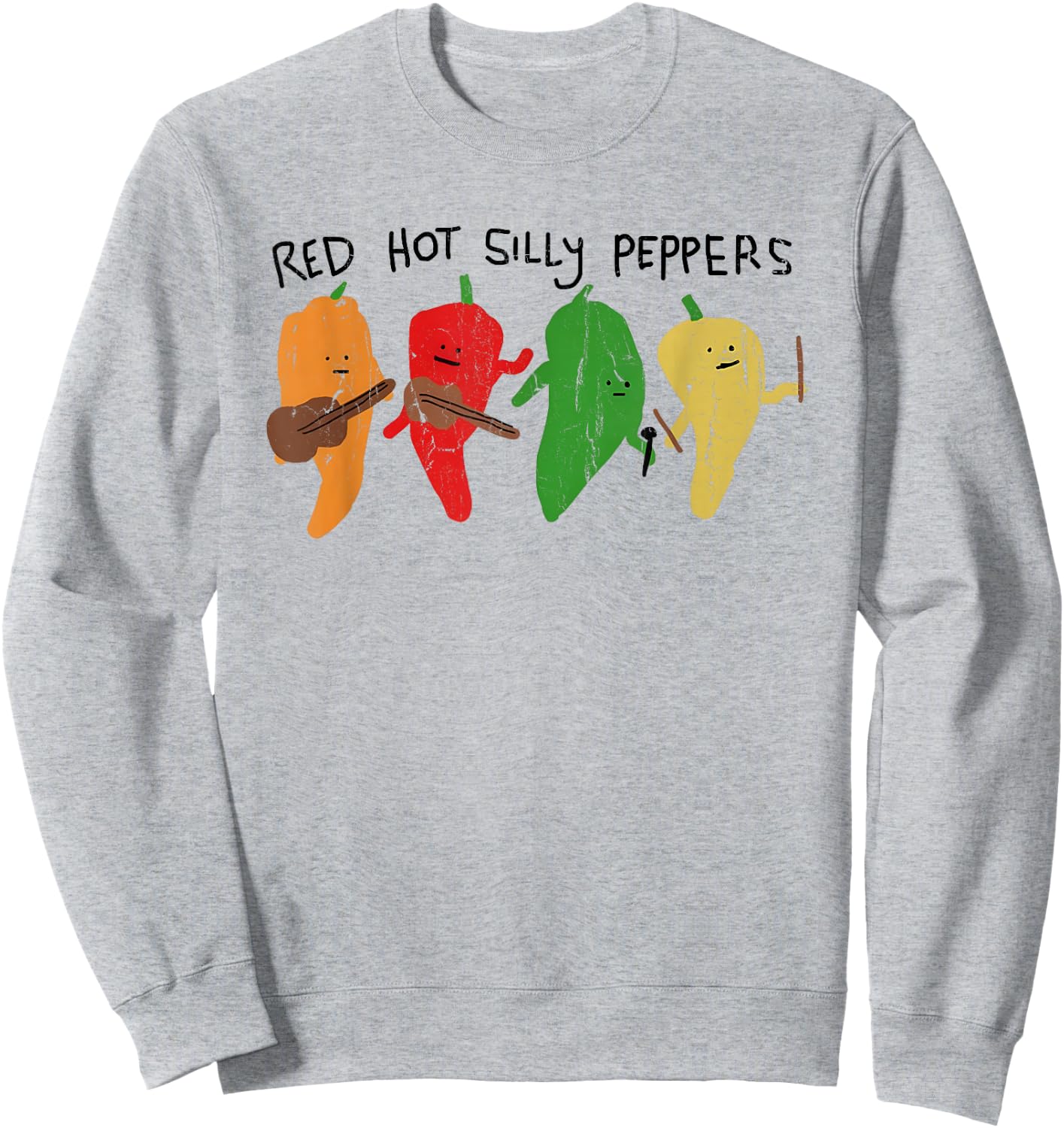 Red Hot Silly Peppers, Meme Funny, Cartoon Silly Sweatshirt - Sweatshirt | Ash