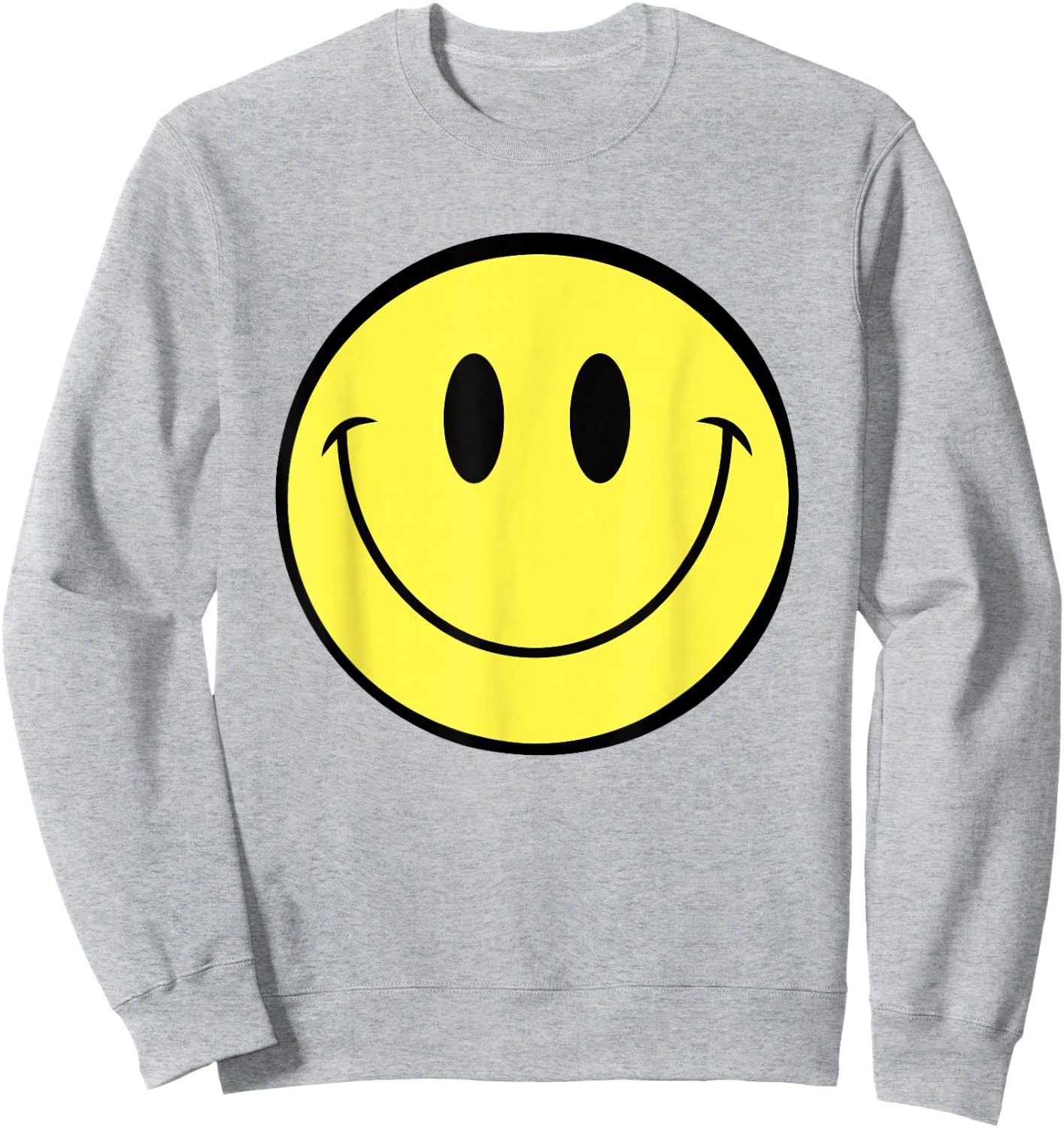 70s Yellow Smile Face Shirt Cute Funny Happy Smiling Face , White Sweatshirt - Sweatshirt | Ash