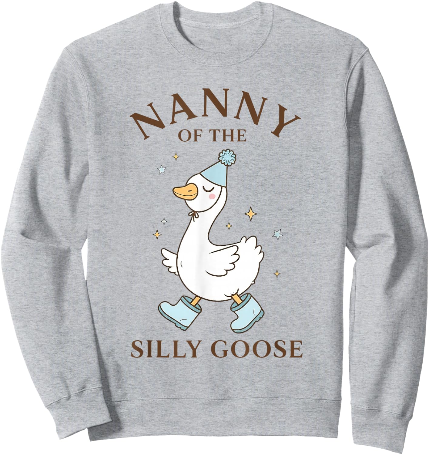 Nanny of The Silly Goose Birthday Family 1st Birthday Sweatshirt - Sweatshirt | Ash