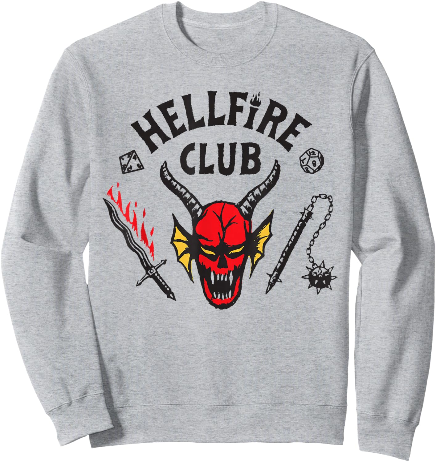 Stranger Things Hellfire Logo , white, S Sweatshirt - Sweatshirt | Ash