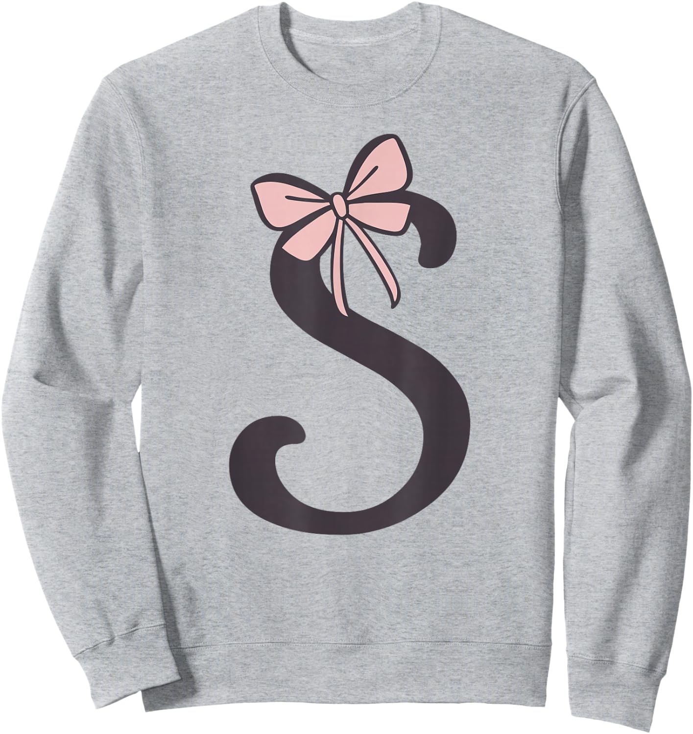 Anfangsbuchstabe S Buchstabe S mit Schleife Altrosa Pink Sweatshirt - Sweatshirt | Ash