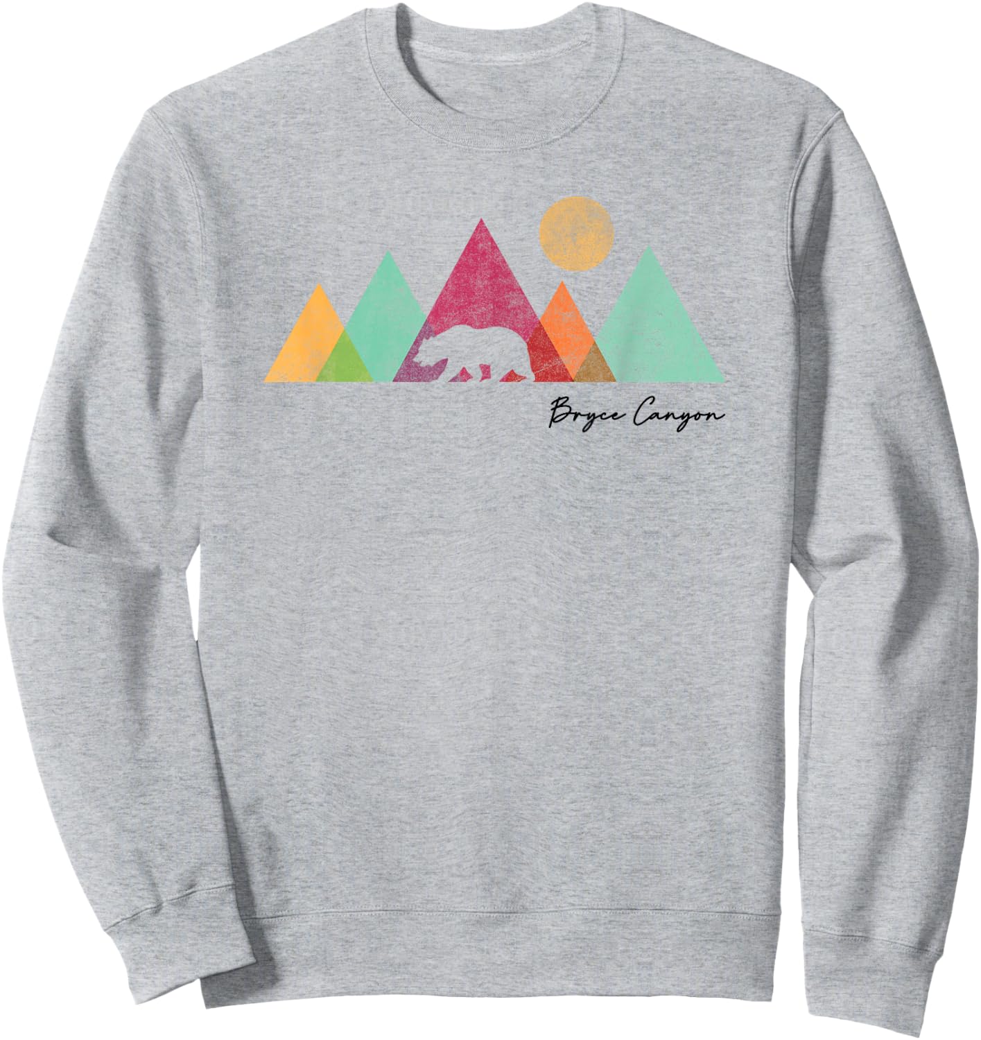 Bryce Canyon Souvenir Colorful Bear Mountain National Park Sweatshirt - Sweatshirt | Ash