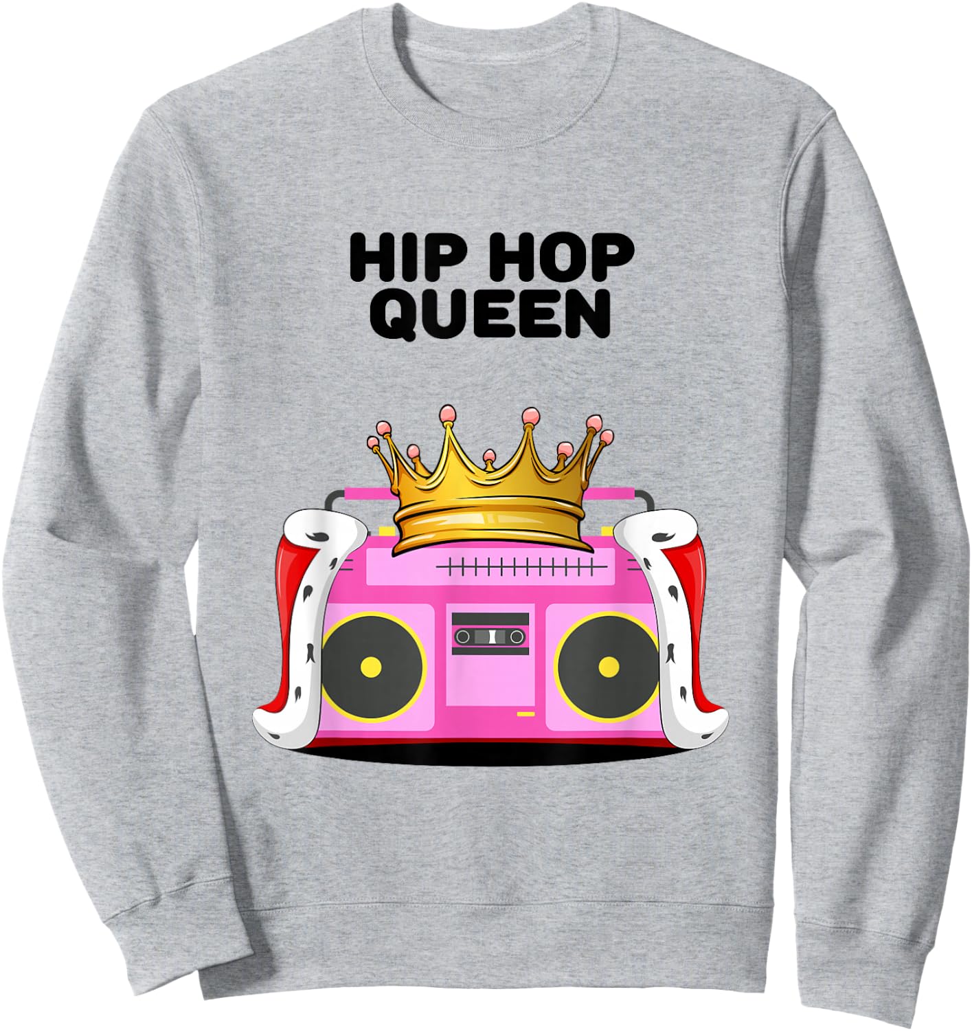 Hip Hop Queen Girls' Hip Hop Women's Hip Hop , White Sweatshirt - Sweatshirt | Ash