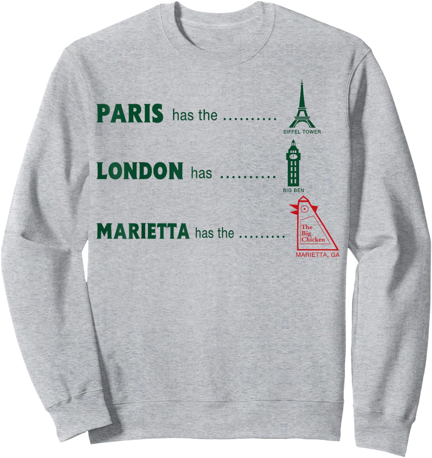 Paris Has The Eiffel London Has Marietta Has The Big Chicken Sweatshirt - Sweatshirt | Ash