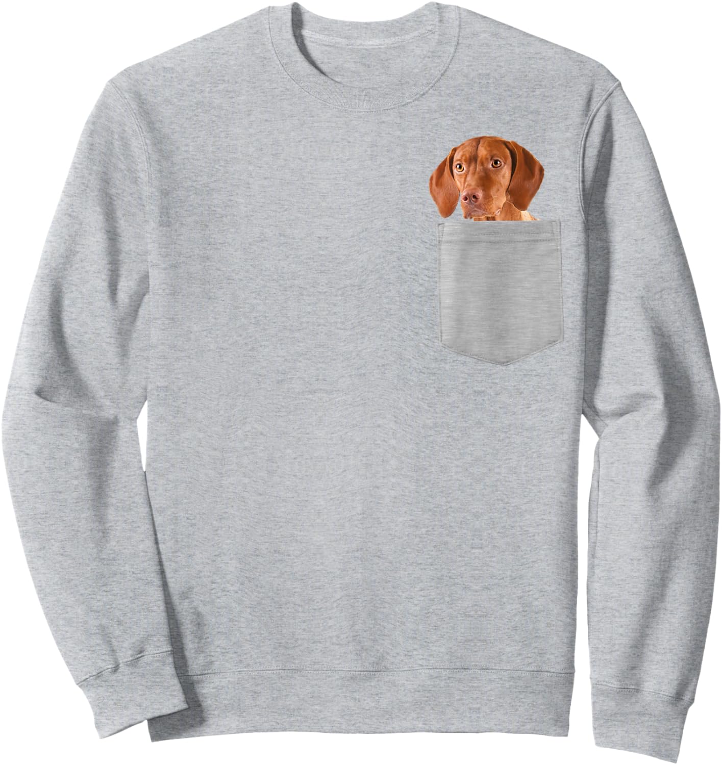Dog in Your Pocket Vizsla Men Women Girls Kids Sweatshirt - Sweatshirt | Ash