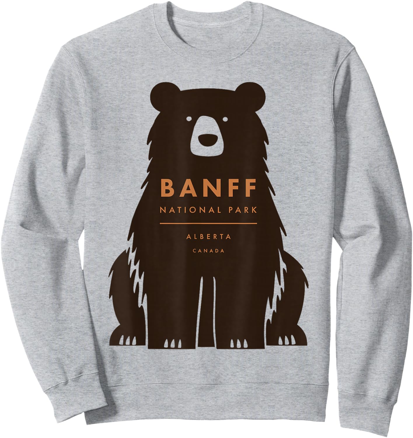 Banff National Park Alberta Canada Retro Vintage Bear Sweatshirt - Sweatshirt | Ash