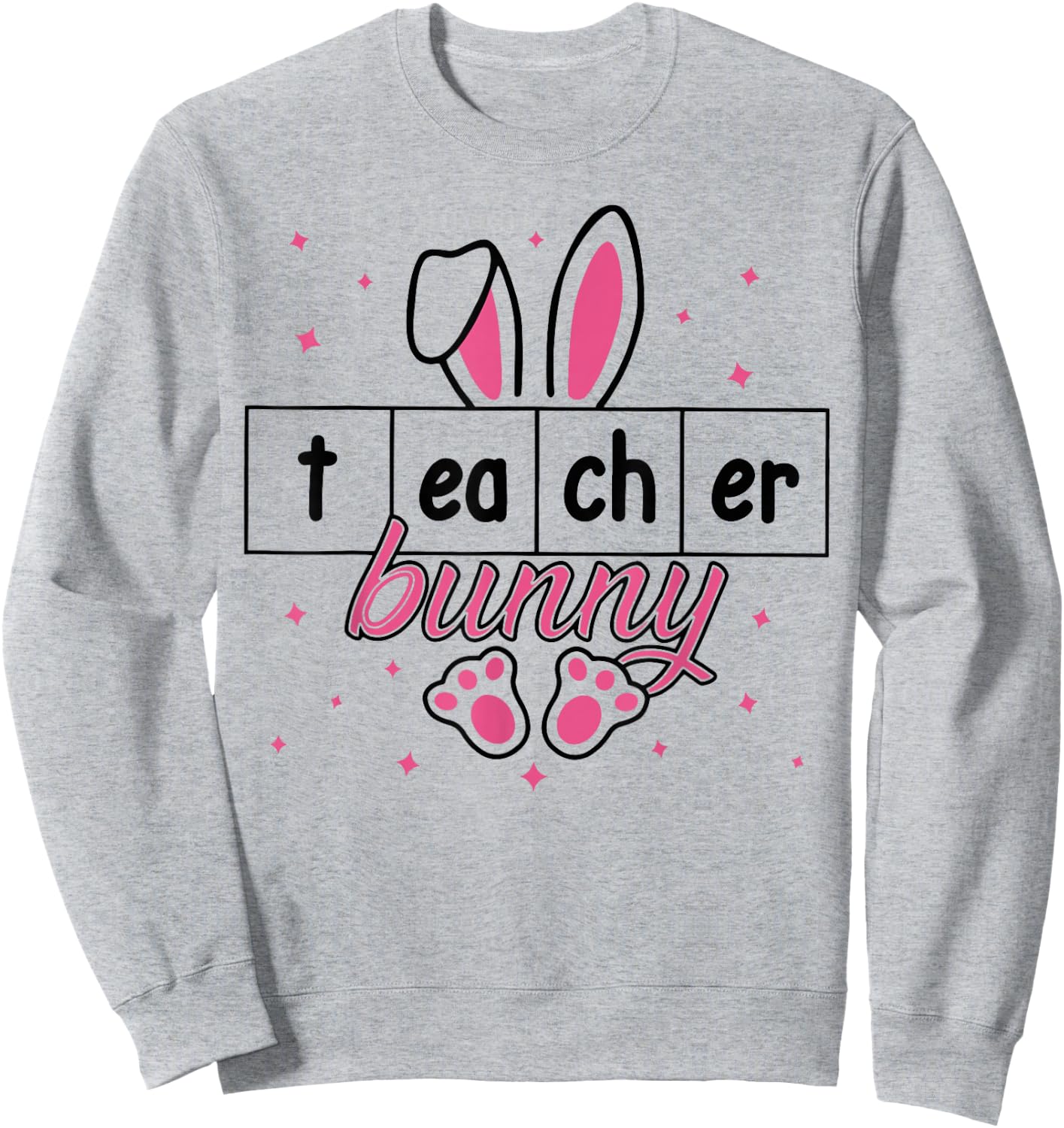 Reading Teacher Bunny Happy Easter Day Sweatshirt - Sweatshirt | Ash