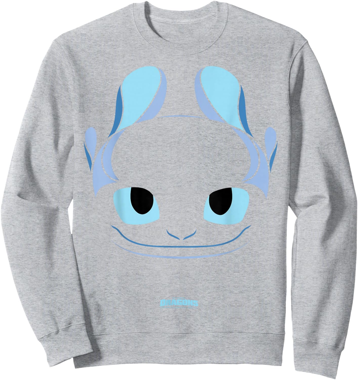 DreamWorks Dragons Light Fury Big Face Costume 2D Sweatshirt - Sweatshirt | Ash