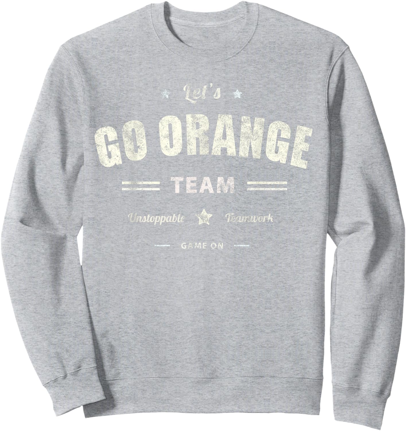Matching LET'S GO ORANGE Team Summer Camp Color War Game Women Kids Sweatshirt - Sweatshirt | Ash