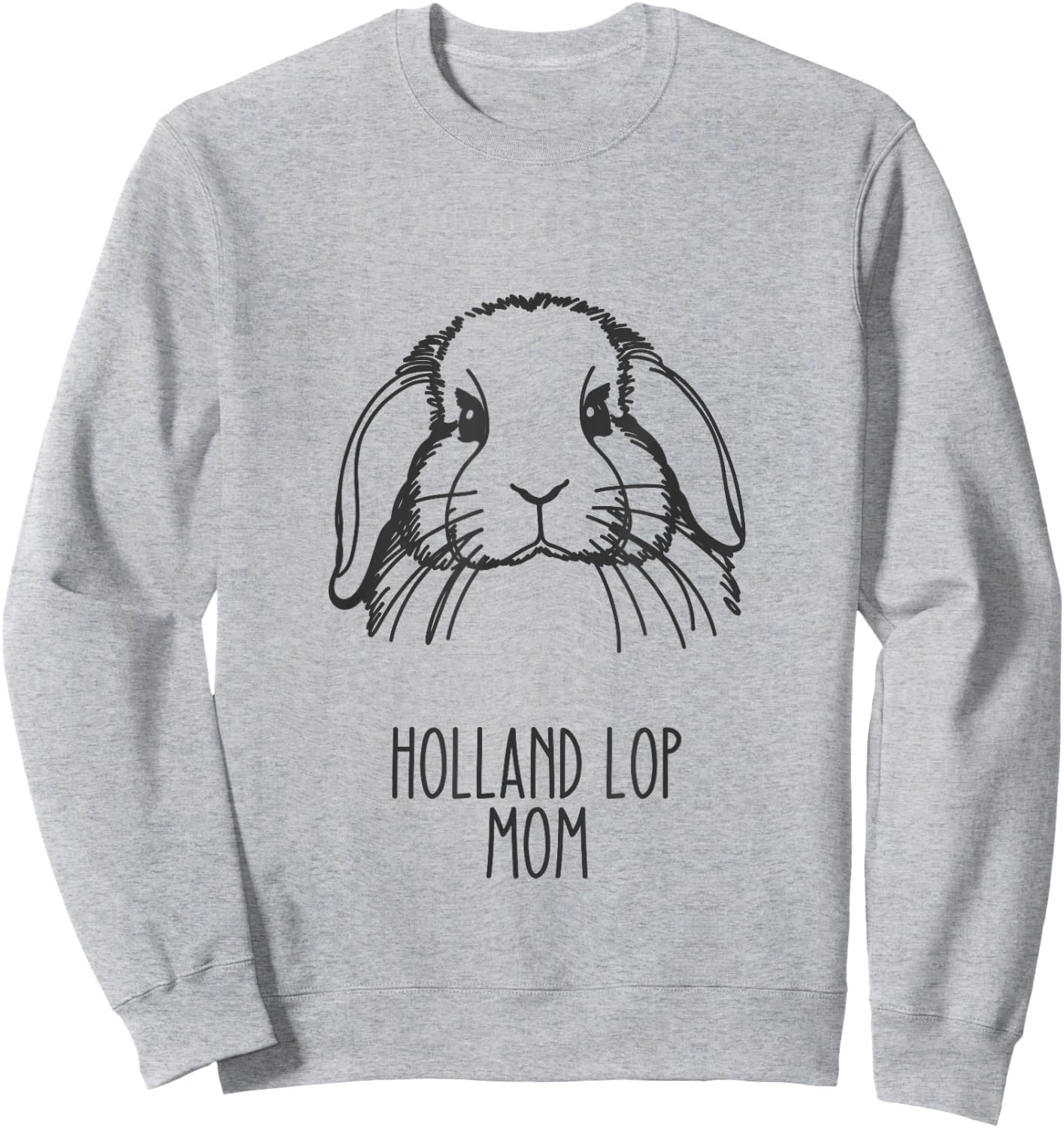 Line Art Best Rabbit Mom Women - Holland Lop Sweatshirt - Sweatshirt | Ash