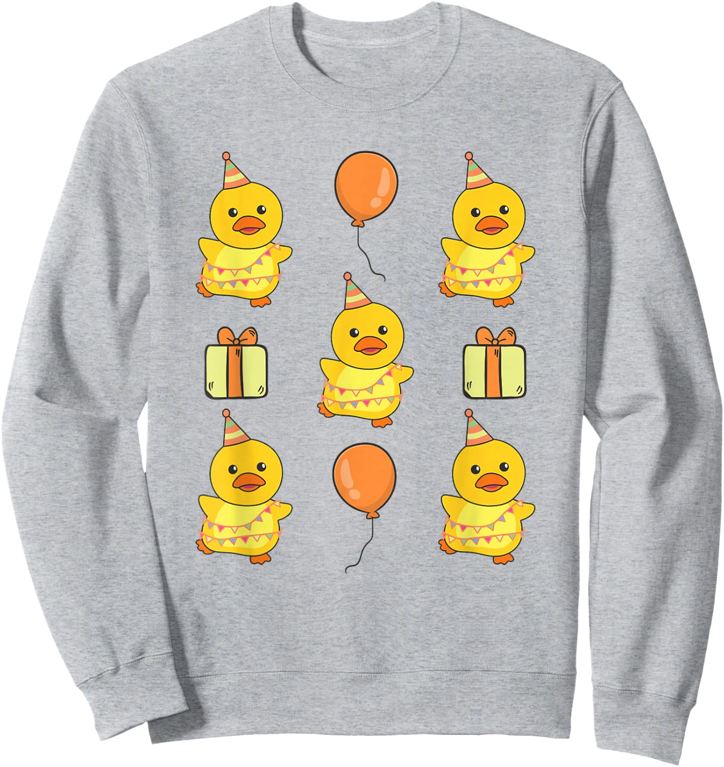 Birthday Duck for Children, Birthday Duck Sweatshirt - Sweatshirt | Ash
