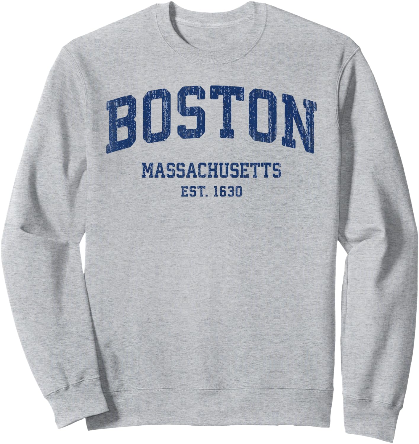 Boston Massachusetts MA Vintage Athletic Sports Sweatshirt - Sweatshirt | Ash