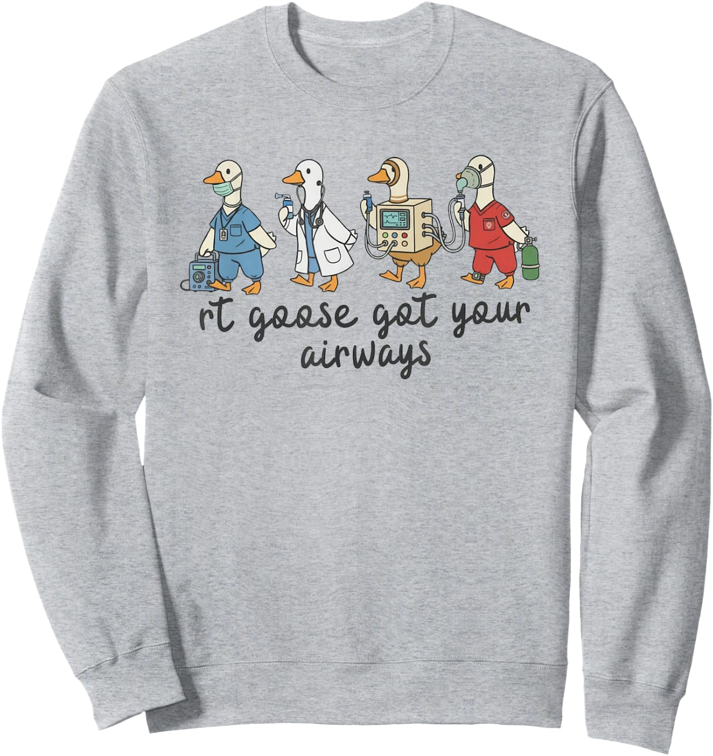 Retro Respiratory Therapy Student RT Appreciation RRT Sweatshirt - Sweatshirt | Ash