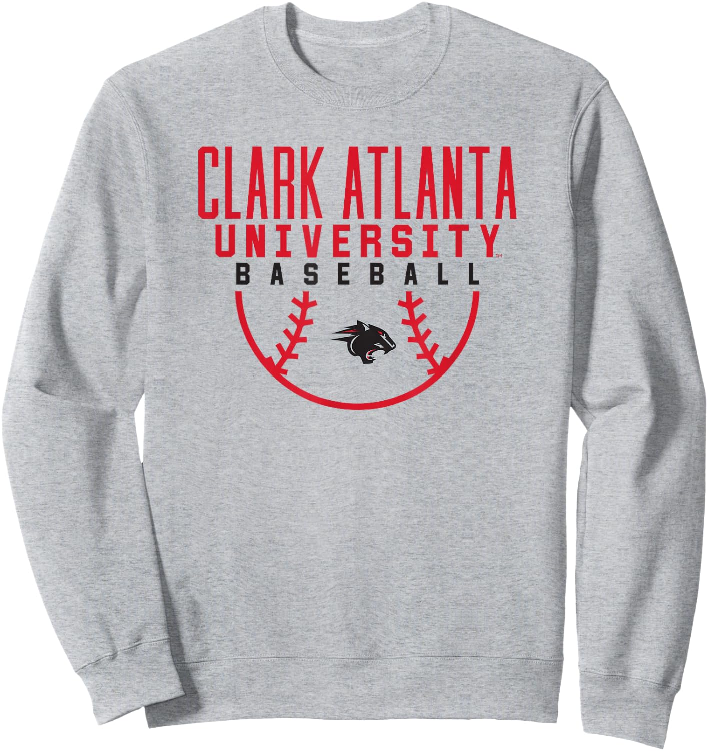 Clark Atlanta University CAU Panthers Baseball Arch Sweatshirt - Sweatshirt | Ash