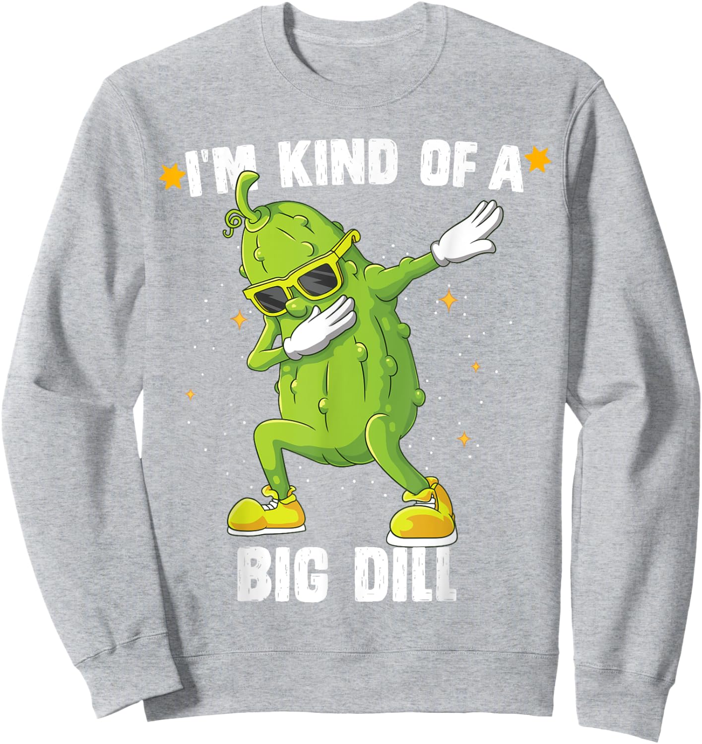 I'm Kind Of Big Dill Pickle Dabbing Halloween Cucumber Sweatshirt - Sweatshirt | Ash