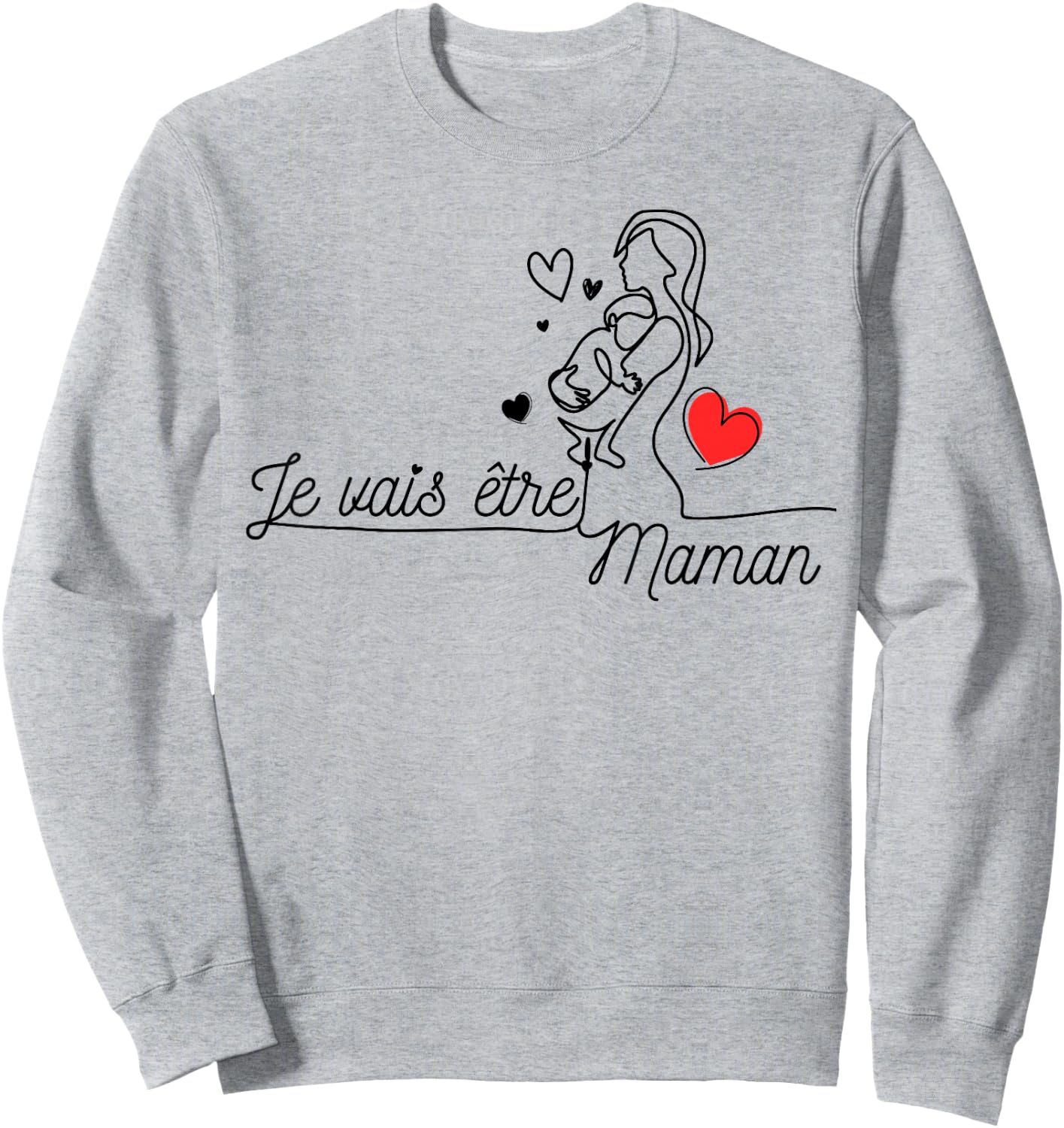 Pregnant woman Future Mom 2025 announcement pregnancy original , white, S Sweatshirt - Sweatshirt | Ash