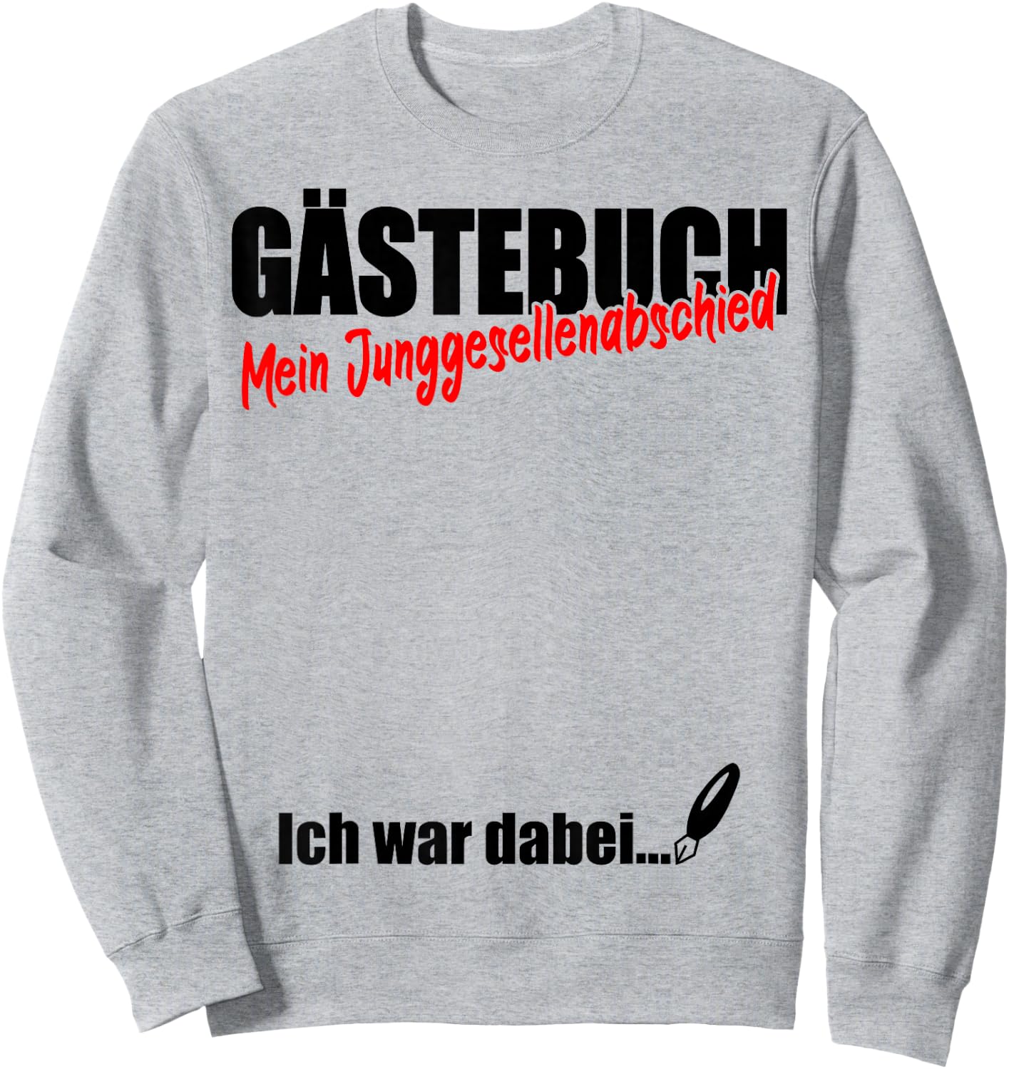 Stag Night Party Guest Book Signing Sweatshirt - Sweatshirt | Ash
