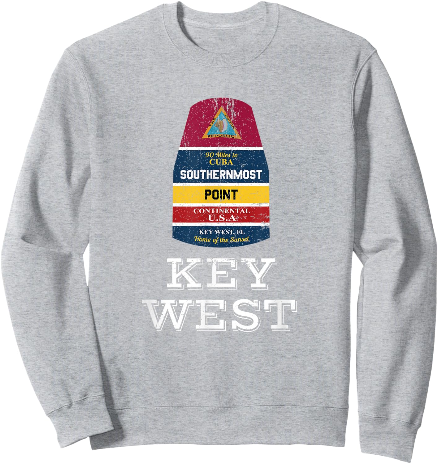 Southernmost Point - Key West Florida Keys Souvenir T Shirt Sweatshirt - Sweatshirt | Ash