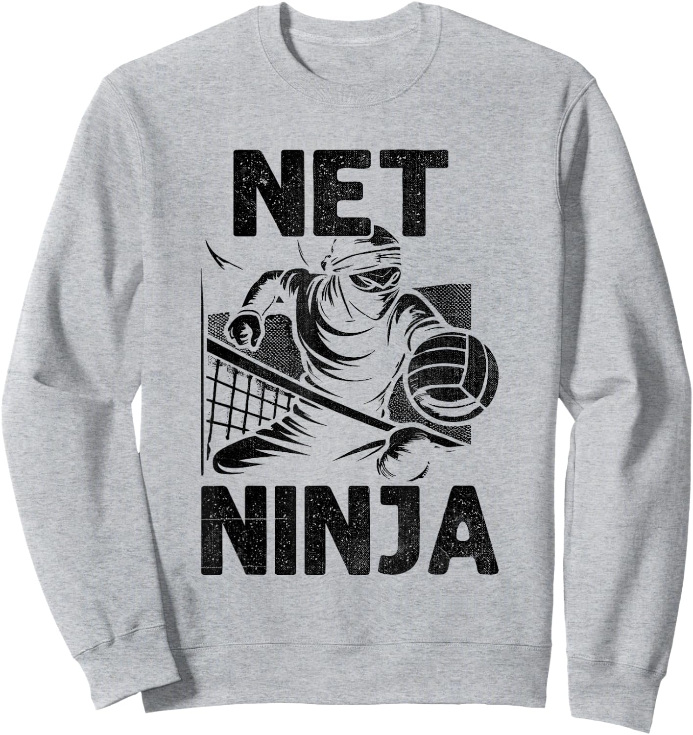 Net Ninja Volleyball Player Volleyballer Sports Sweatshirt - Sweatshirt | Ash
