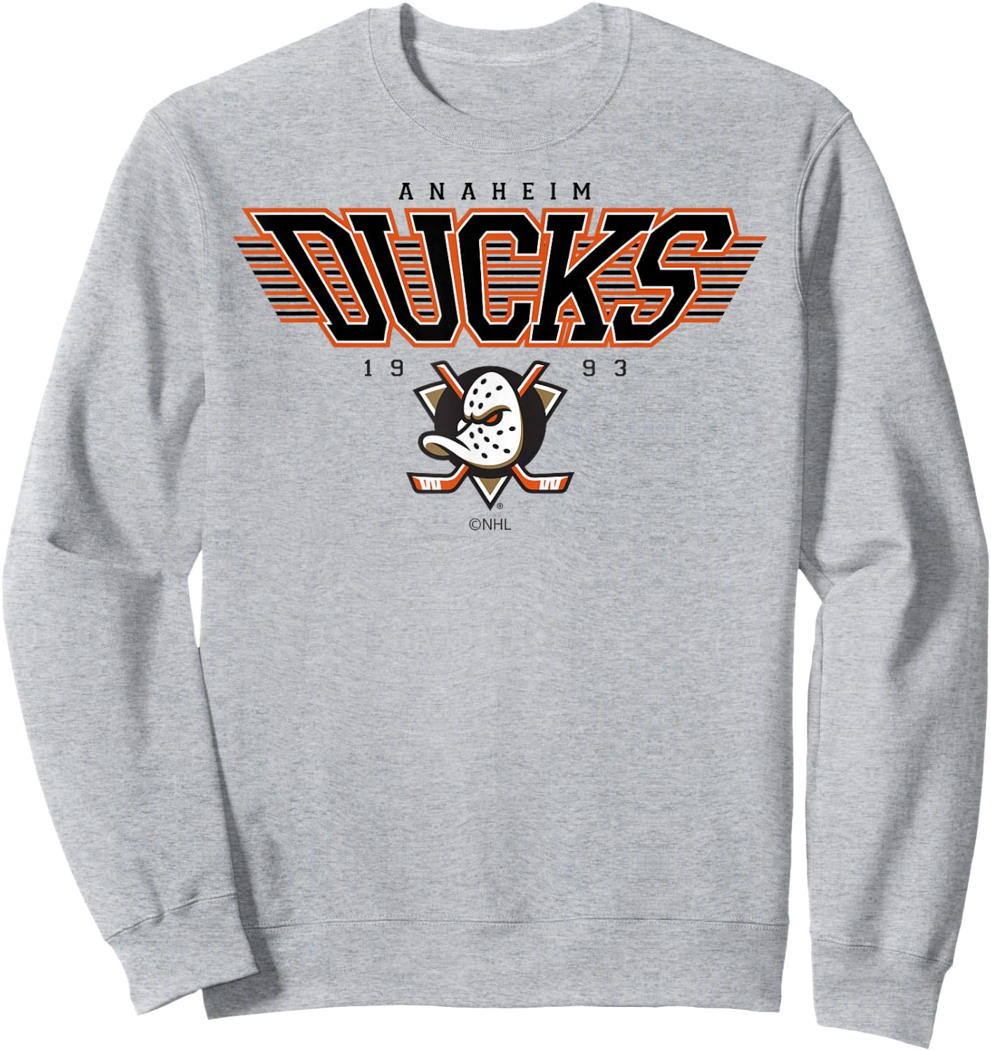 Anaheim Ducks Laser Officially Licensed Sweatshirt - Sweatshirt | Ash