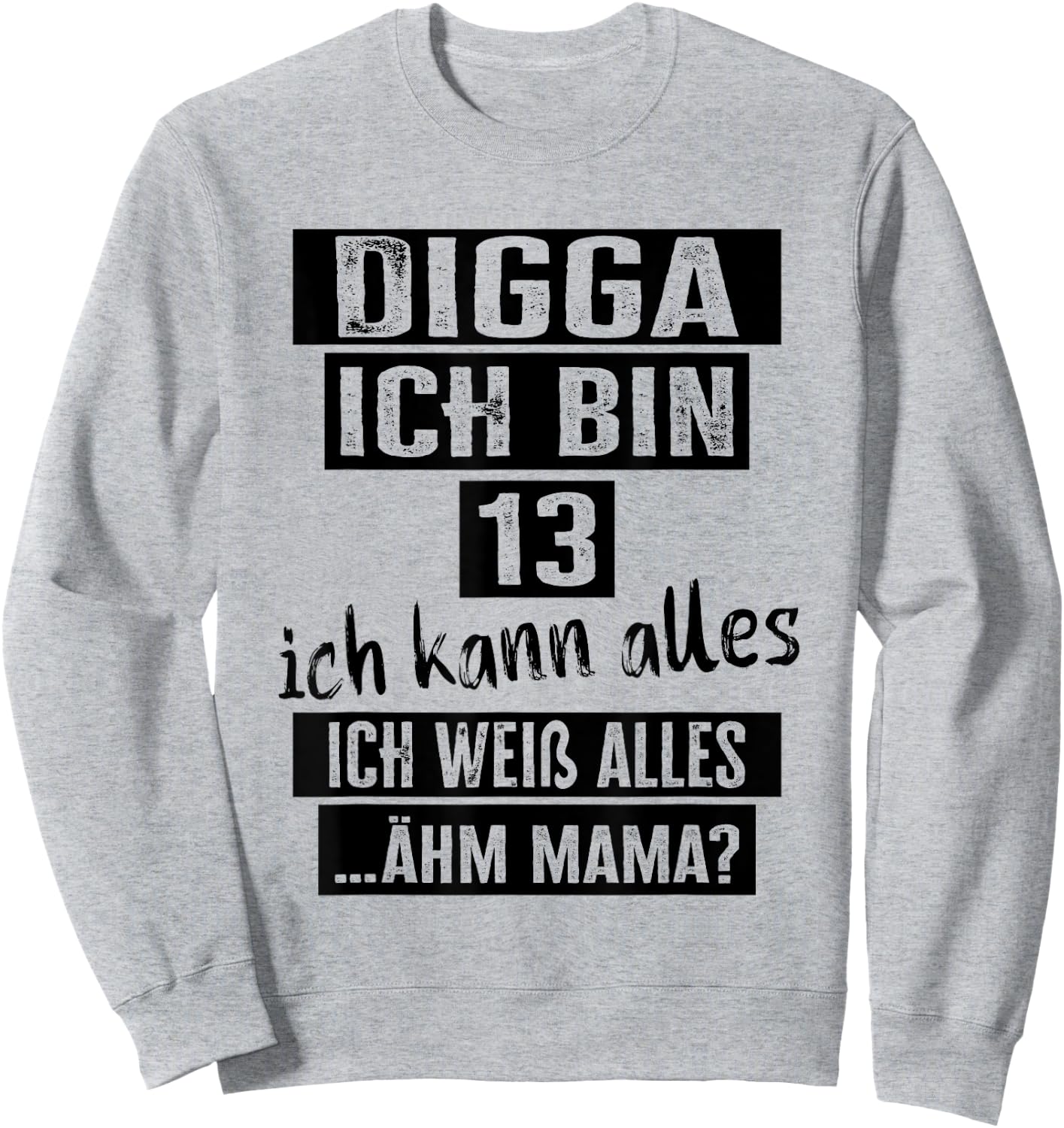 13 Geburtstag Mädchen Junge Digga Ich Bin 13 Jahre Sweatshirt - Sweatshirt | Ash