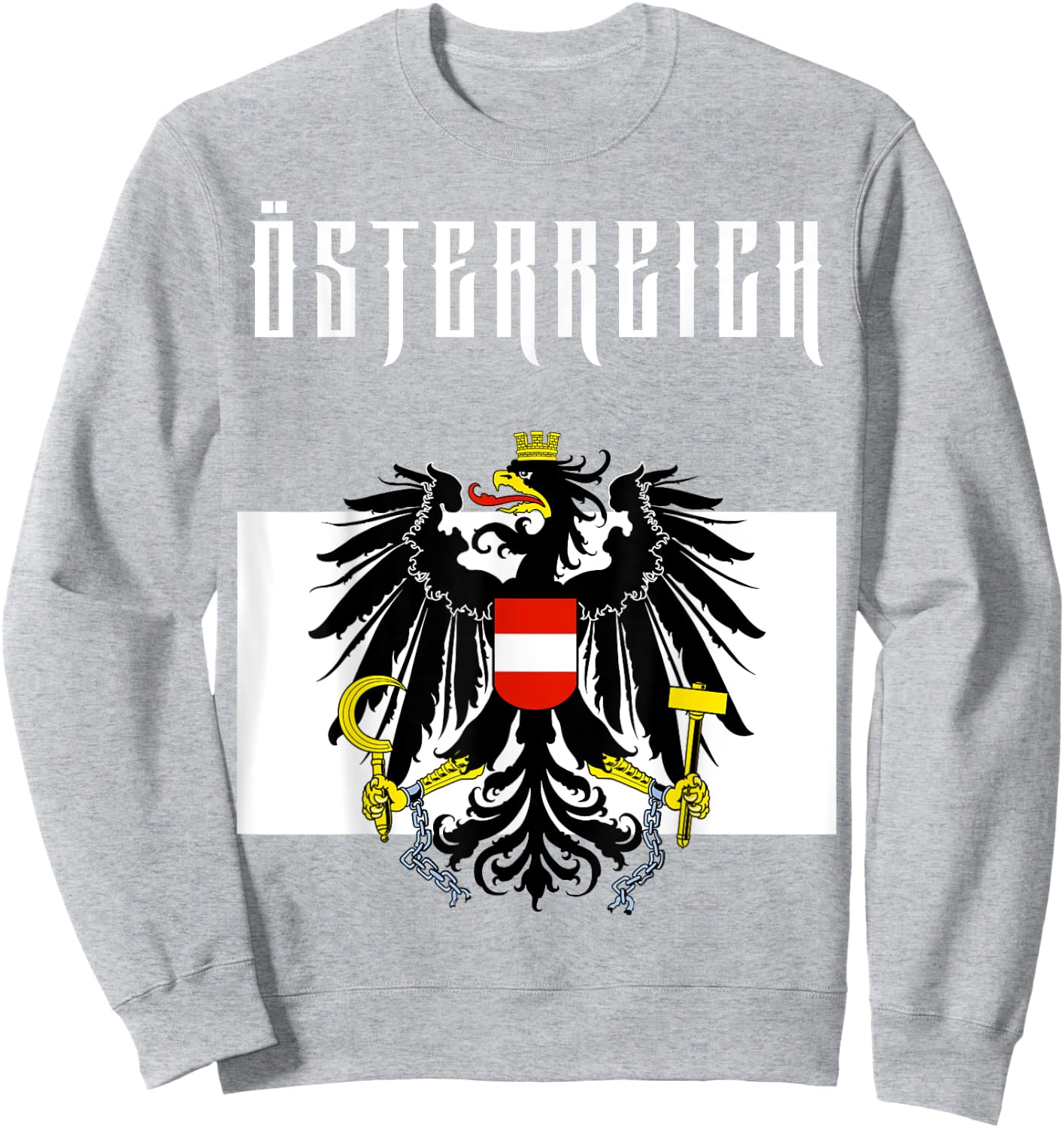 Drapeau de l'Österreich, drapeau de l'Österreichische, drapeau patriotique autrichien Sweatshirt - Sweatshirt | Ash