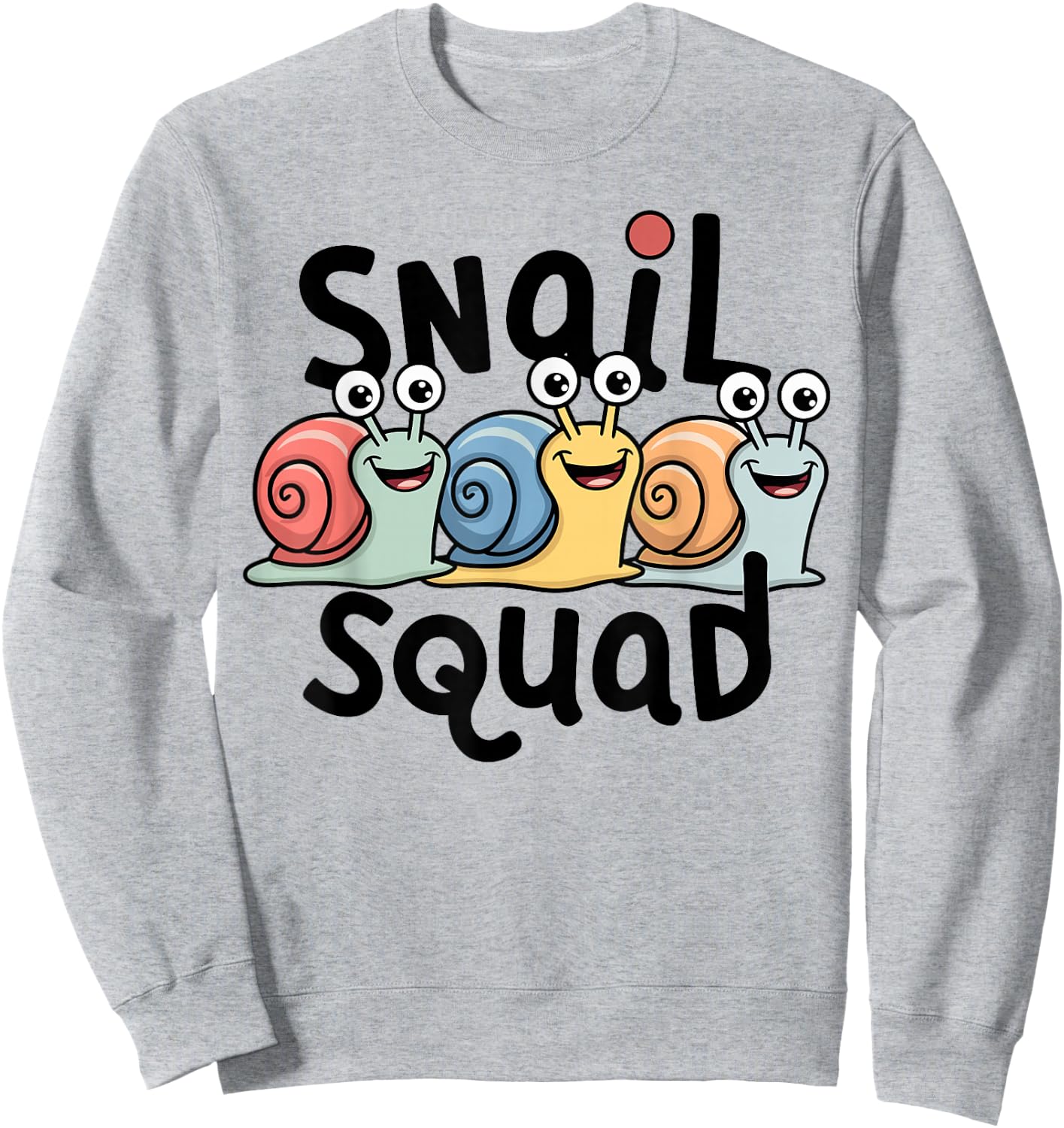 Snail Squad Design for Snail Lover Stuff | Kids Snail Sweatshirt - Sweatshirt | Ash