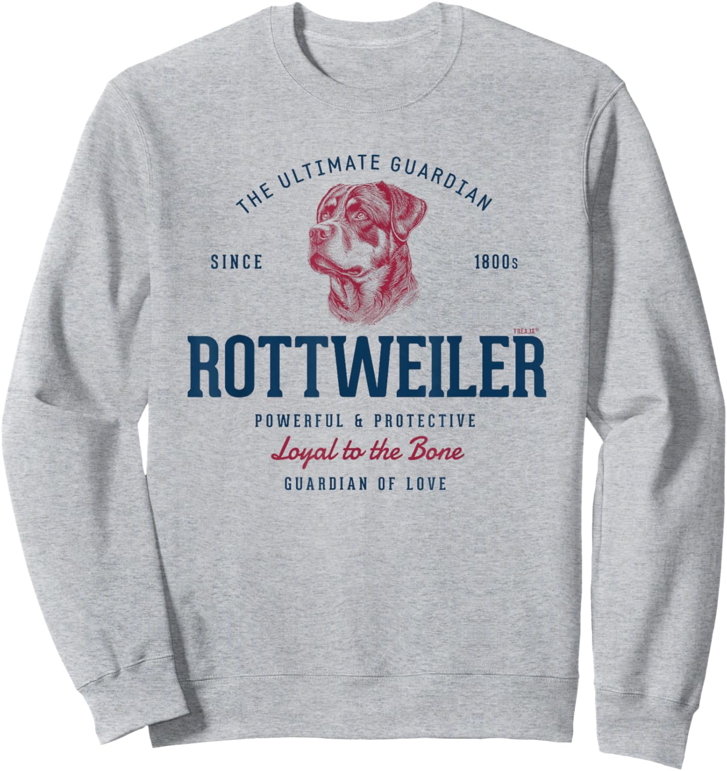Retro-styled Vintage Rottweiler Sweatshirt - Sweatshirt | Ash