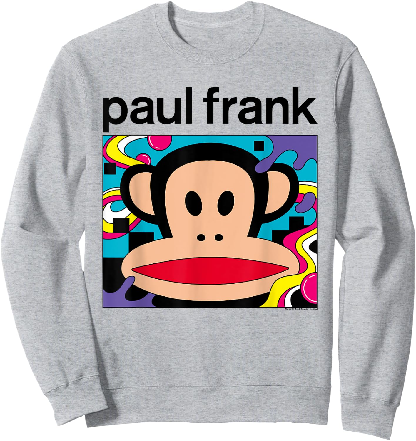Paul Frank Julius Face Psychedelic Frame Sweatshirt - Sweatshirt | Ash