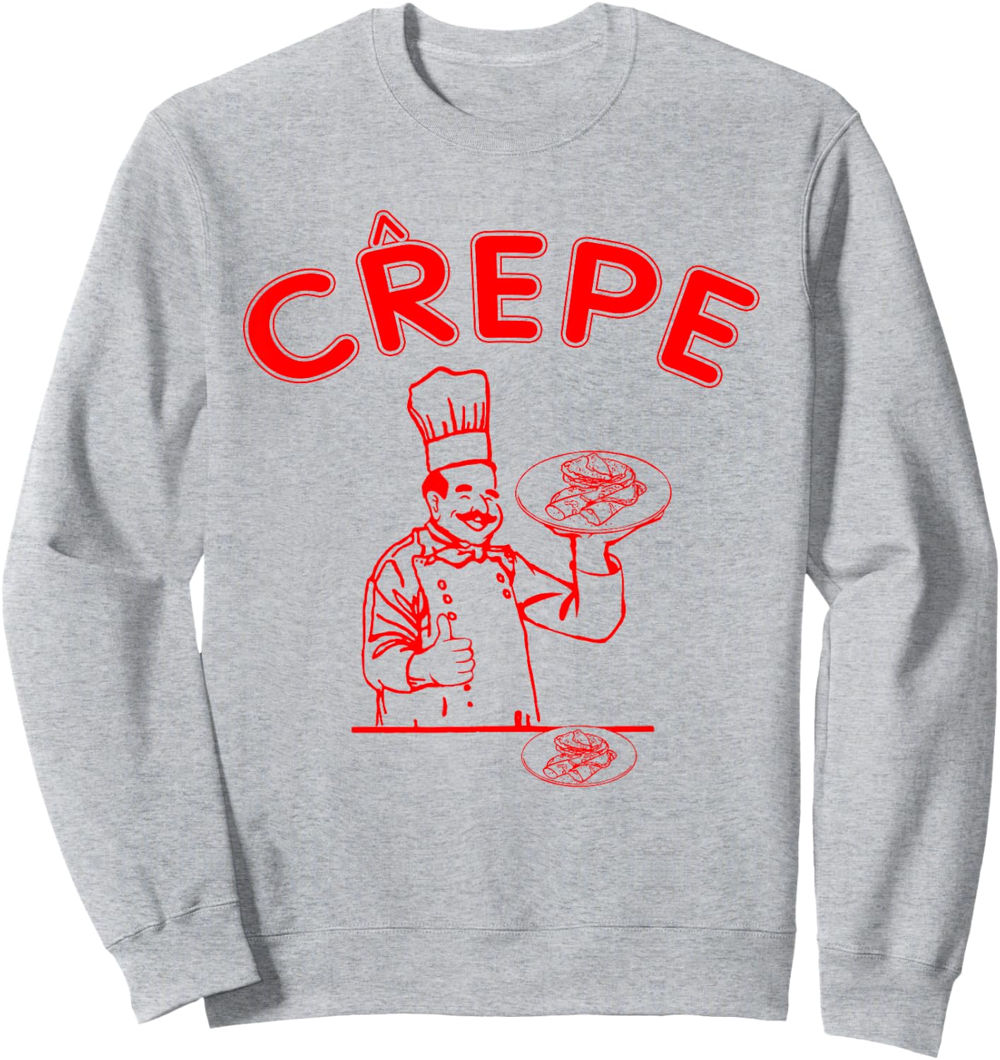 Crepe Crêpes lustig Sweatshirt - Sweatshirt | Ash