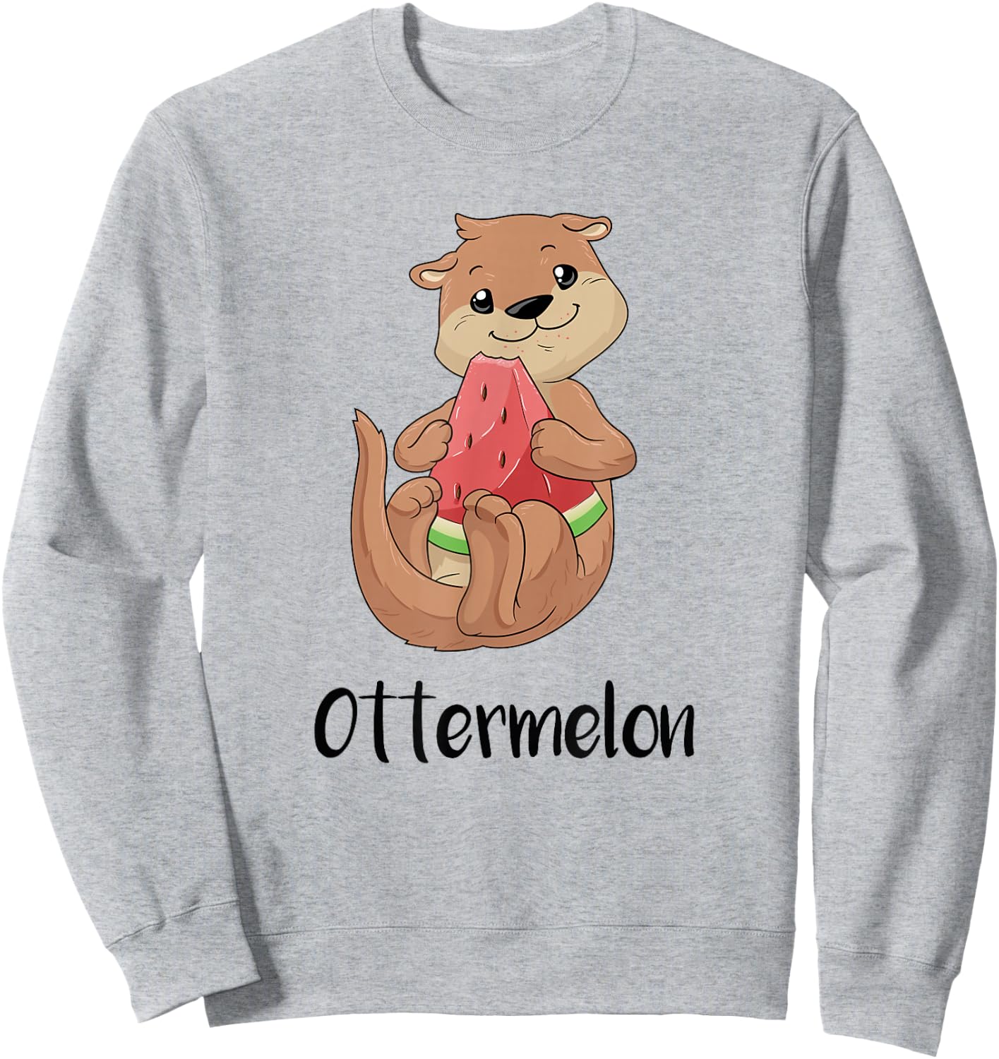 Otter Watermelon Summer Girls' Sweatshirt - Sweatshirt | Ash
