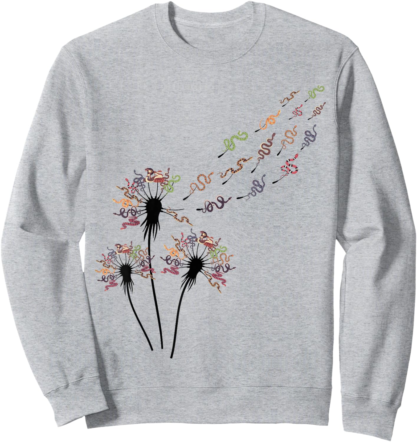 Flower Dandelion Snakes Stuff for Snake Lover | Snake Sweatshirt - Sweatshirt | Ash