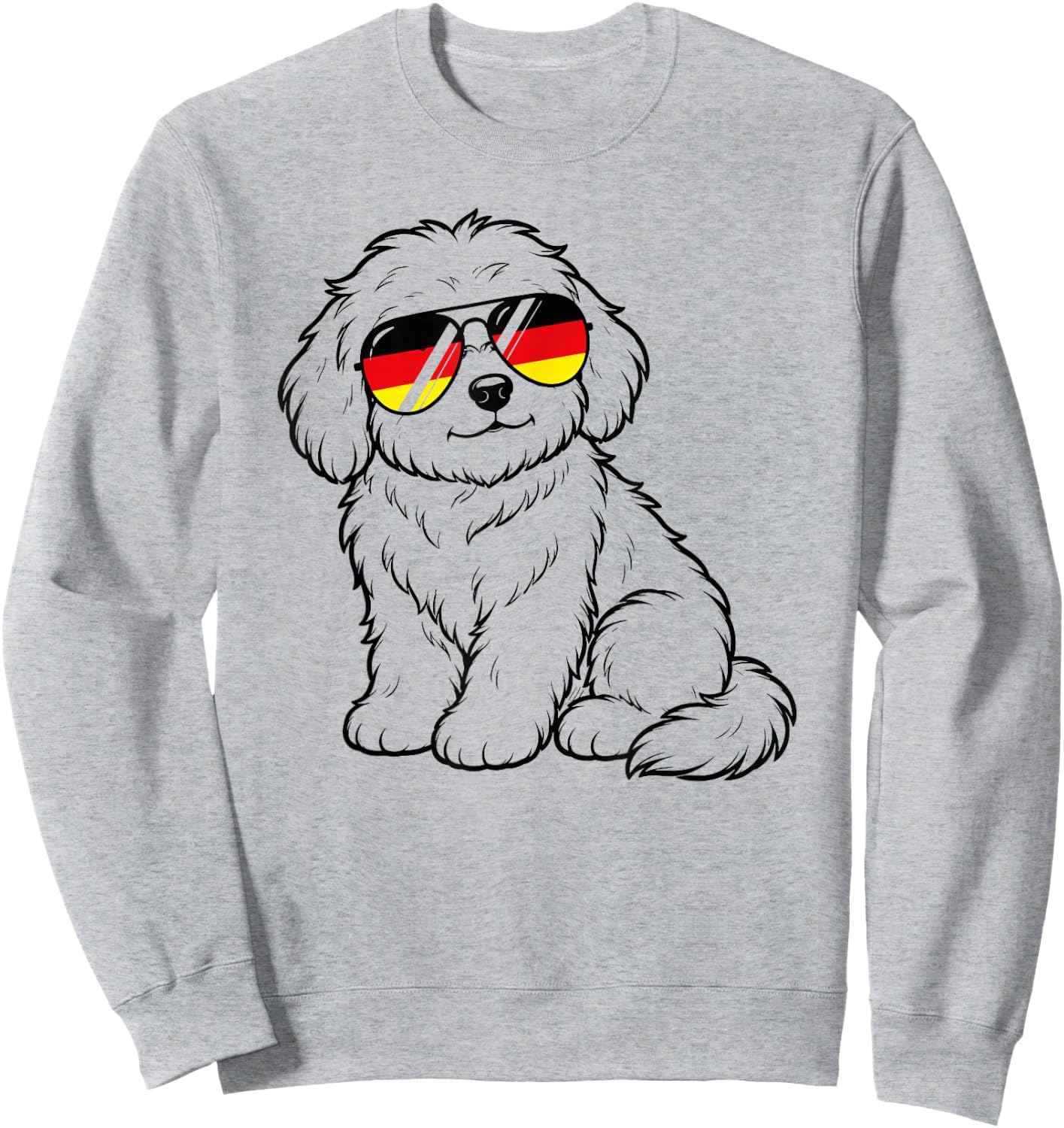 Deutsche Flagge Hund deutsch Deutschland Hunde Sweatshirt - Sweatshirt | Ash