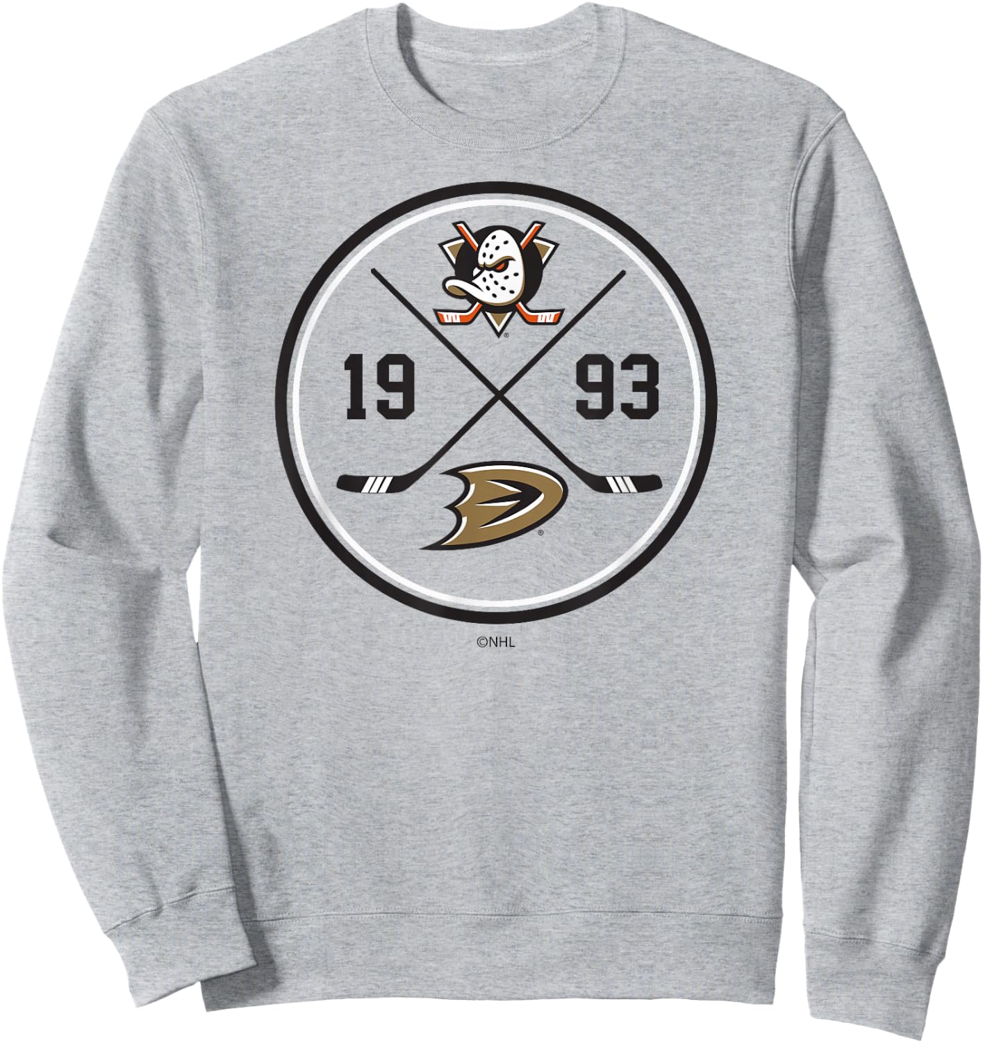 Anaheim Ducks Prize Orange Officially Licensed Sweatshirt - Sweatshirt | Ash