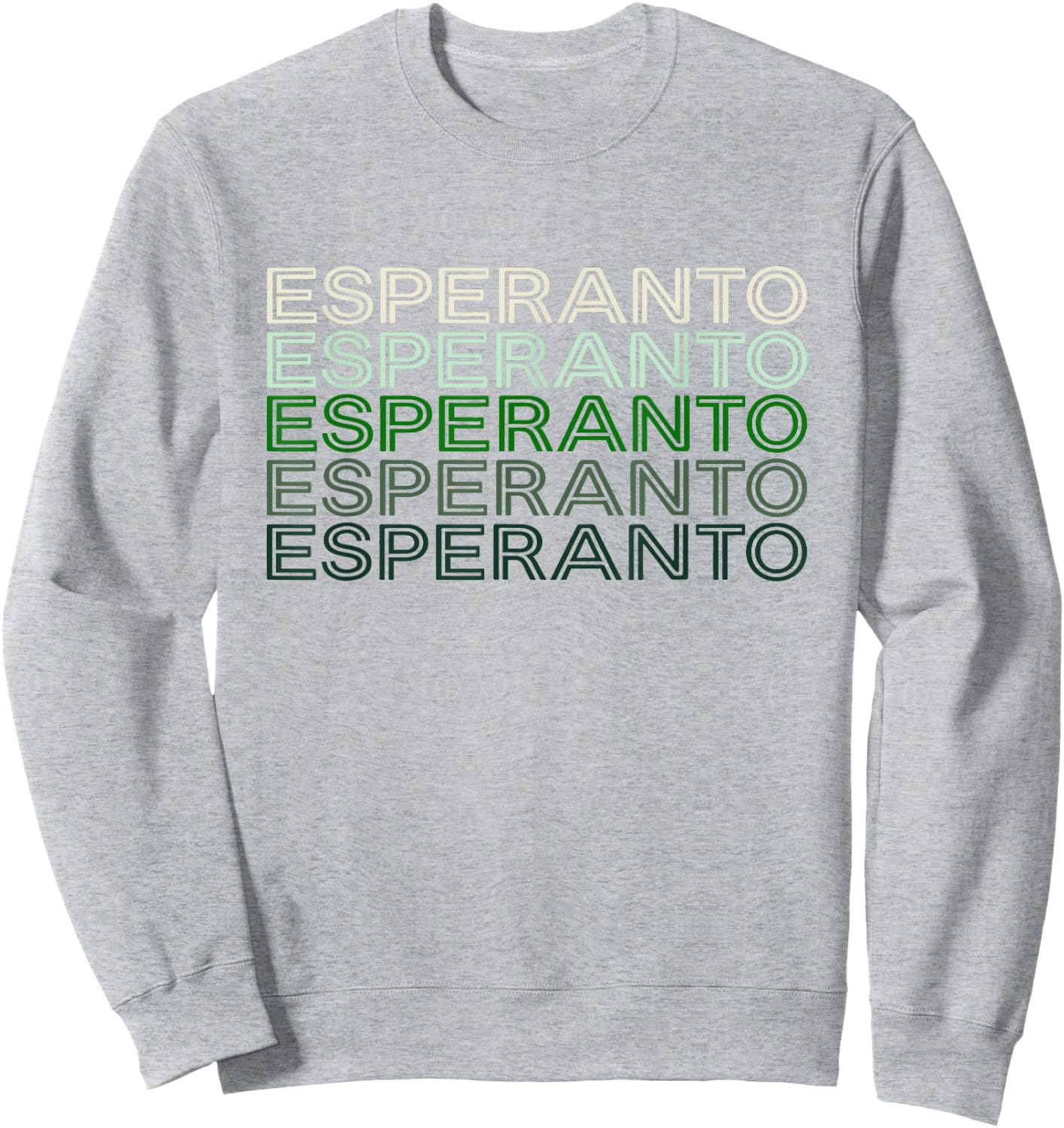 Esperanto Language 70s Retro-Style Aesthetic Sweatshirt - Sweatshirt | Ash