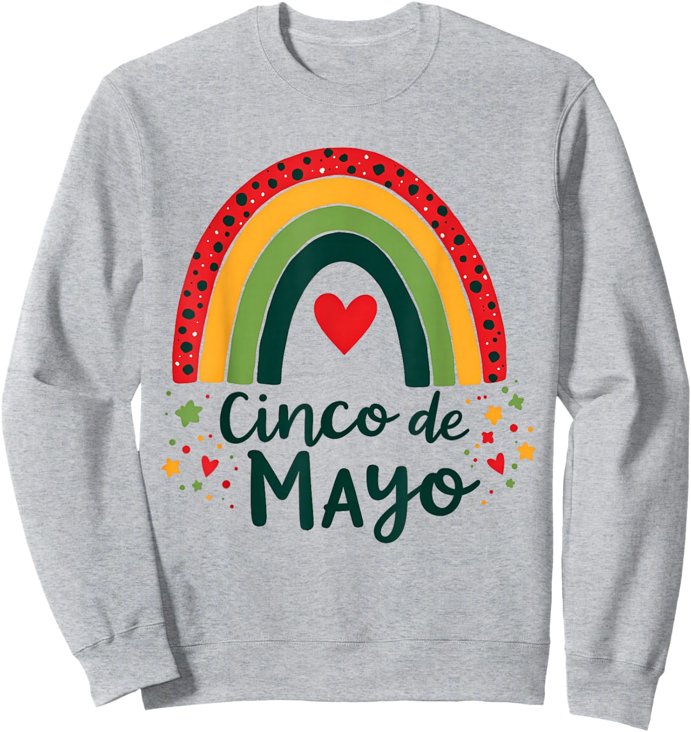 Cinco De Mayo Mexican Rainbow Leopard Teacher Mexico Themed Sweatshirt - Sweatshirt | Ash